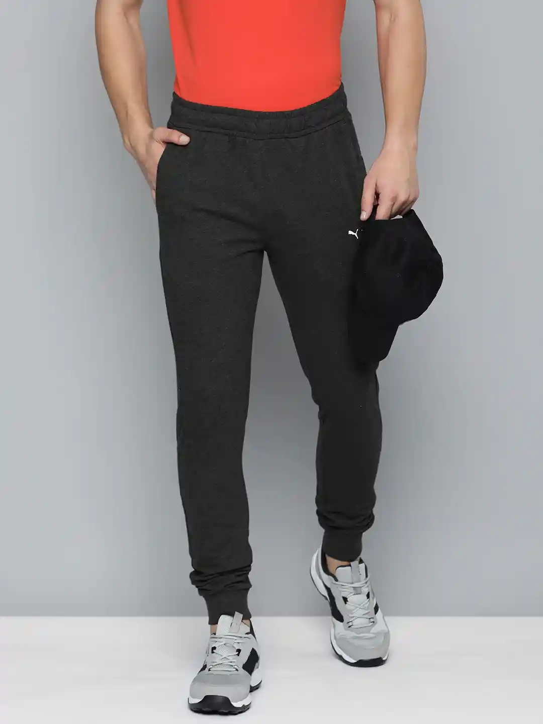 Slim Fit Popular Track Pants PUMA Solid Slim Fit Track Pants Black