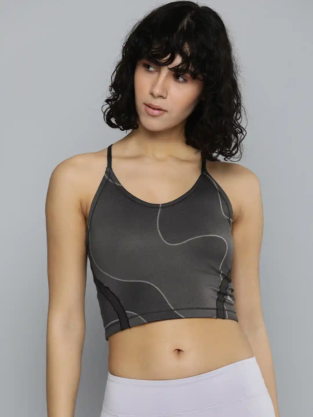 Buy Puma dryCELL Geometric Print Tight Fitted Training Crop Top