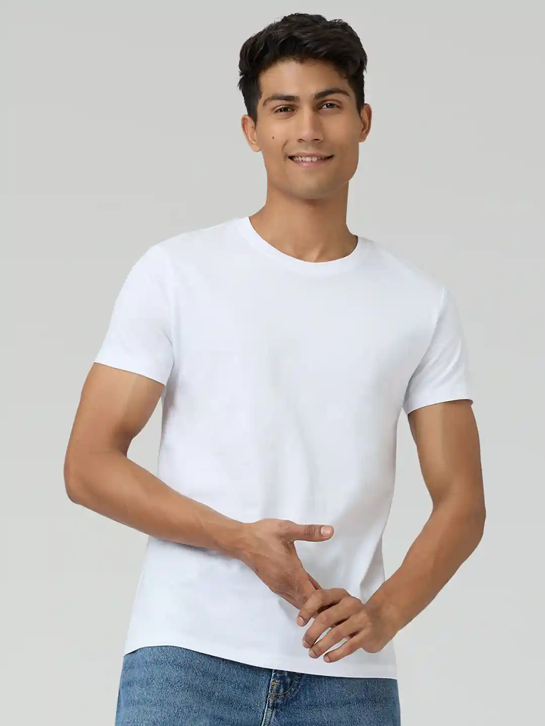 Buy XYXX Men White Pace Intellieaze Cotton Crew Neck T-shirt