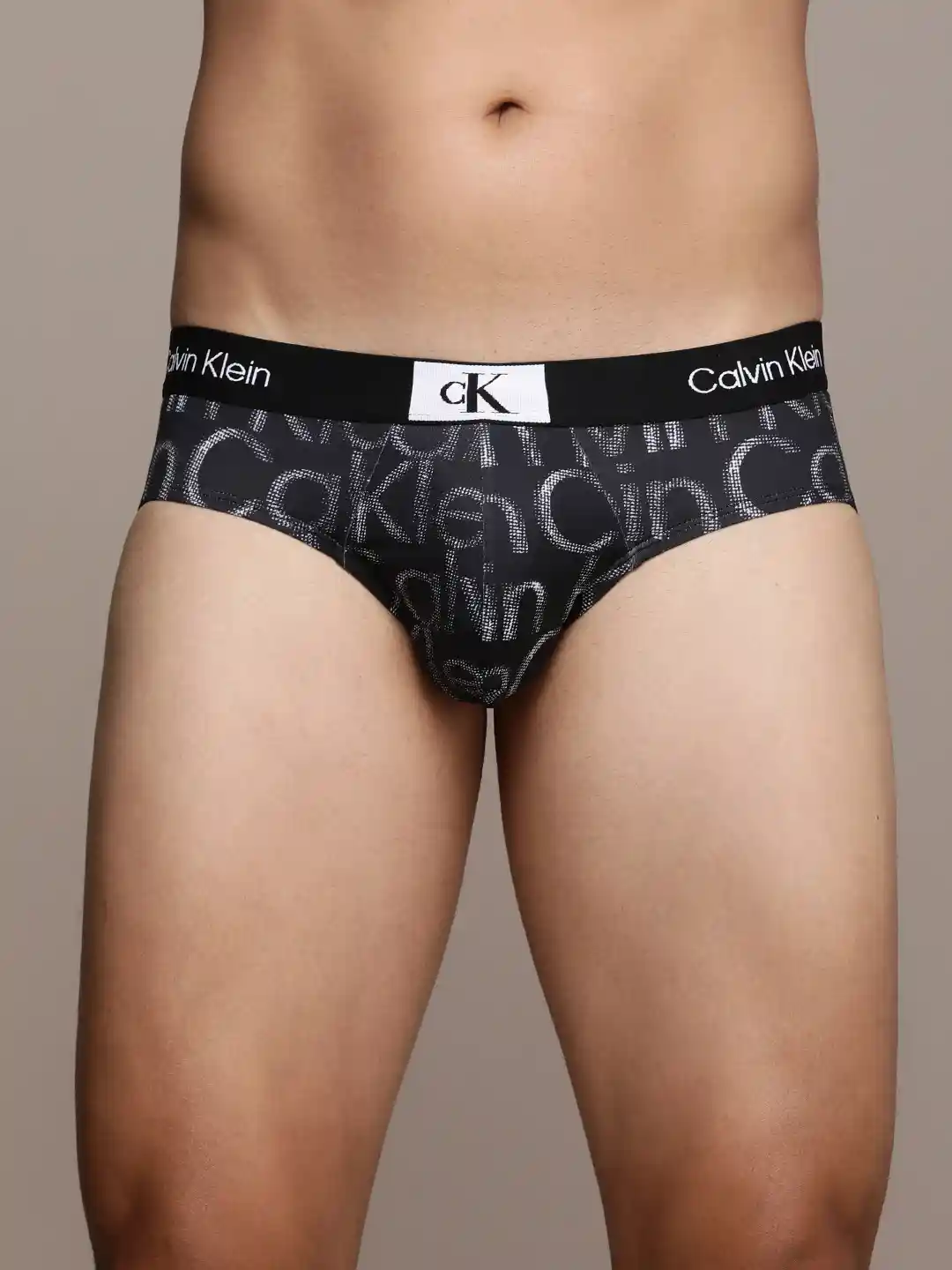 Buy Calvin Klein Underwear Men Mid-Rise Brand Logo Printed Briefs