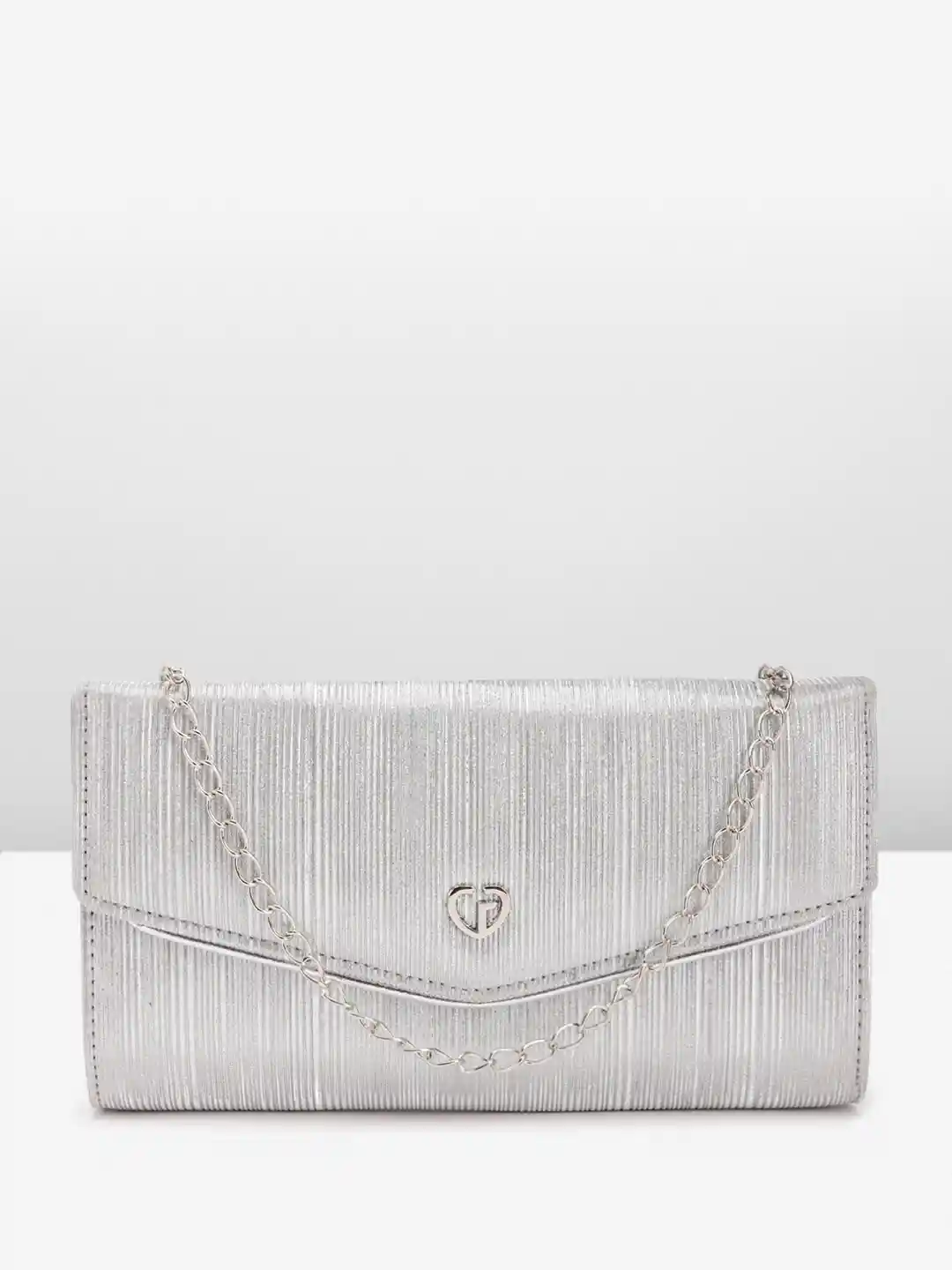 Buy Caprese Women Self Striped Shimmer Embellished Party Envelope