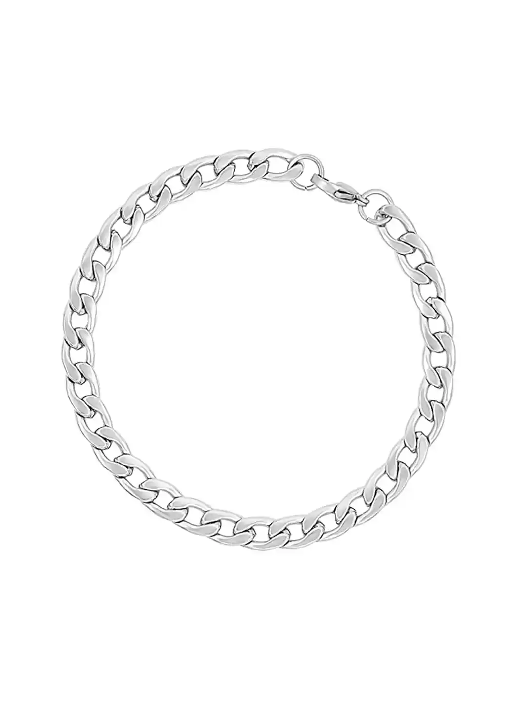 Buy Yellow Chimes Stainless Steel Silver-Plated Link Bracelet