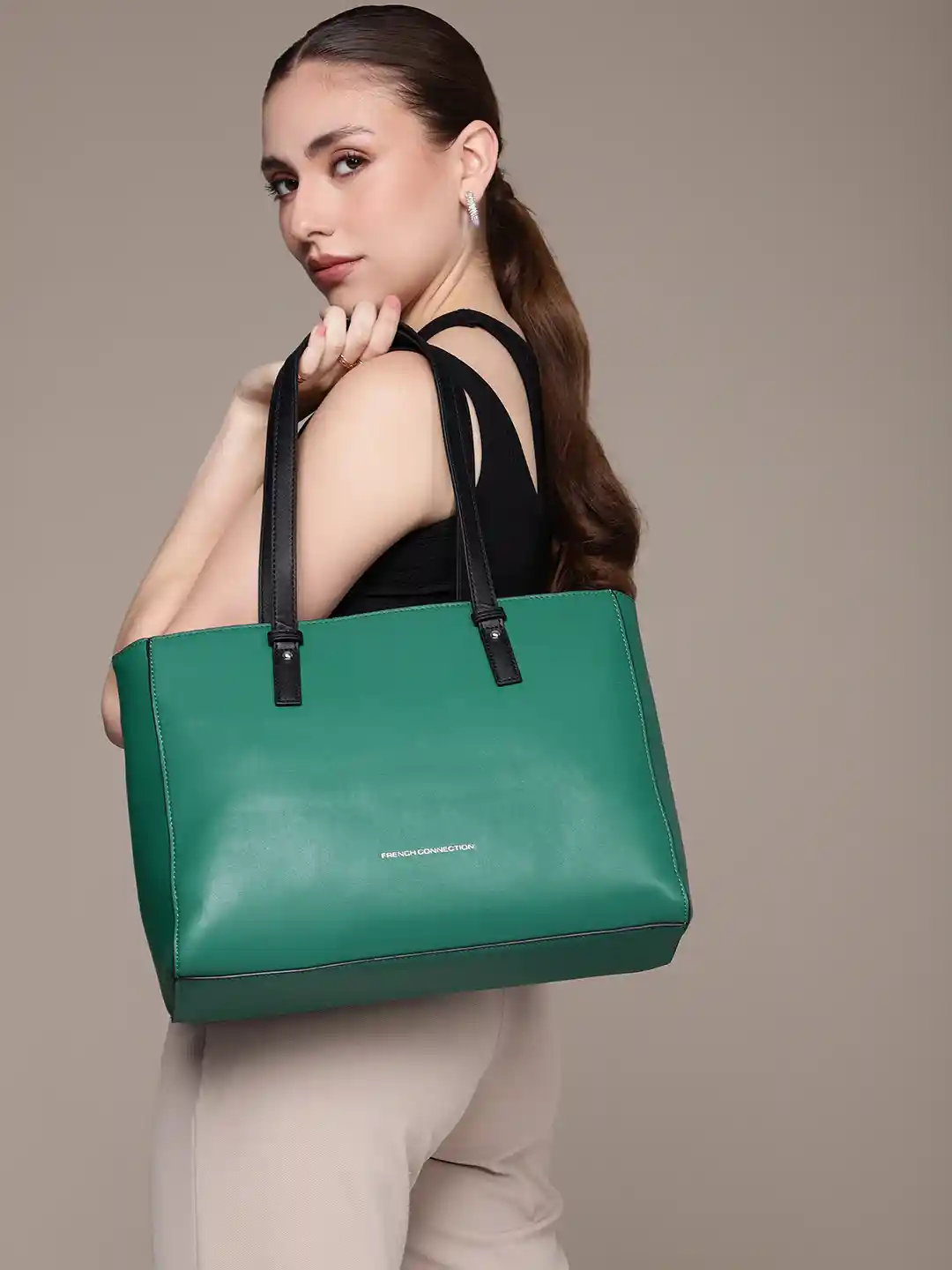 Buy French Connection Women Structured Shoulder Bag Handbags for