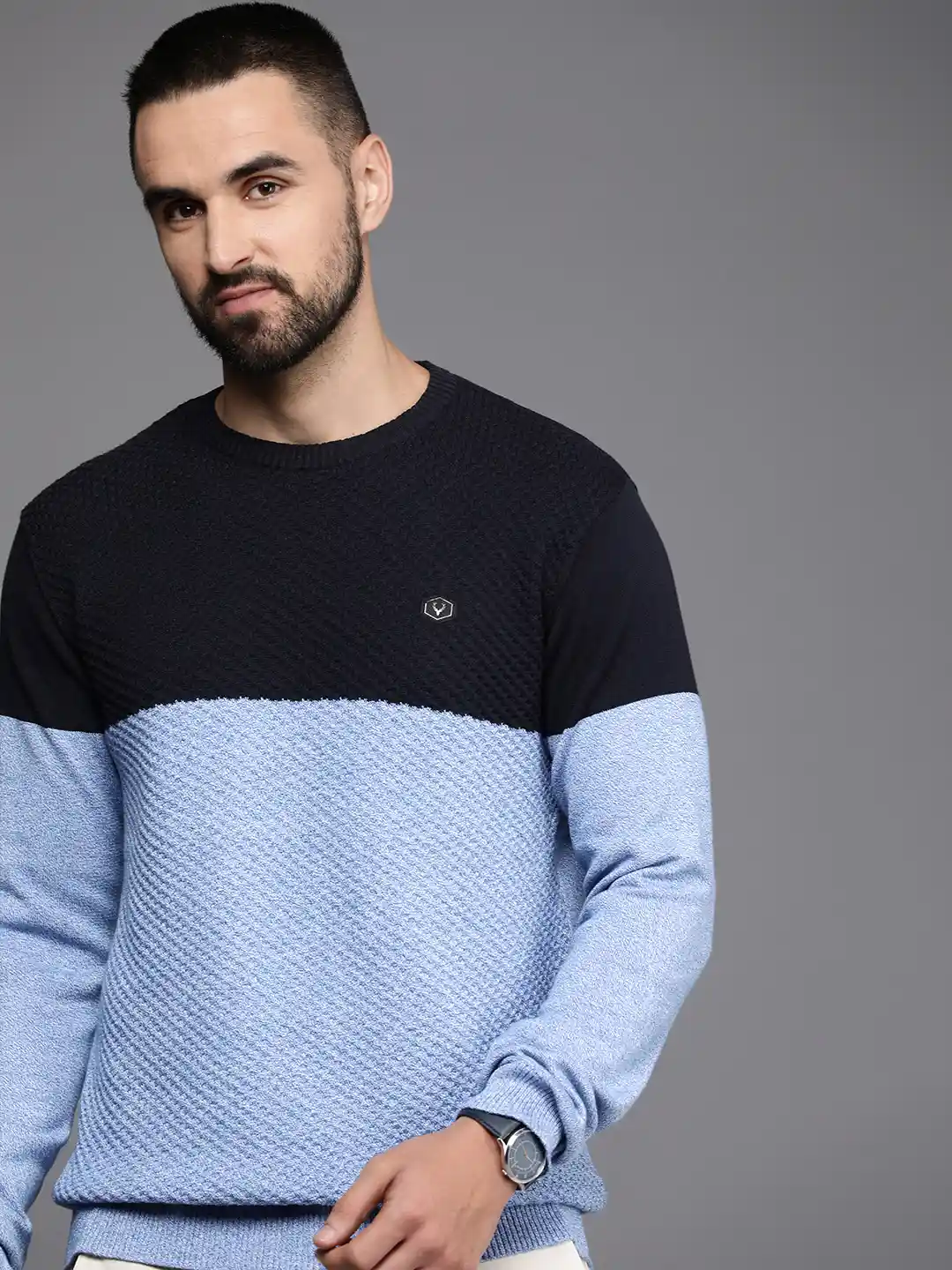 Crew Neck Allen Solly Sweater Myntra Buy Allen Solly Men