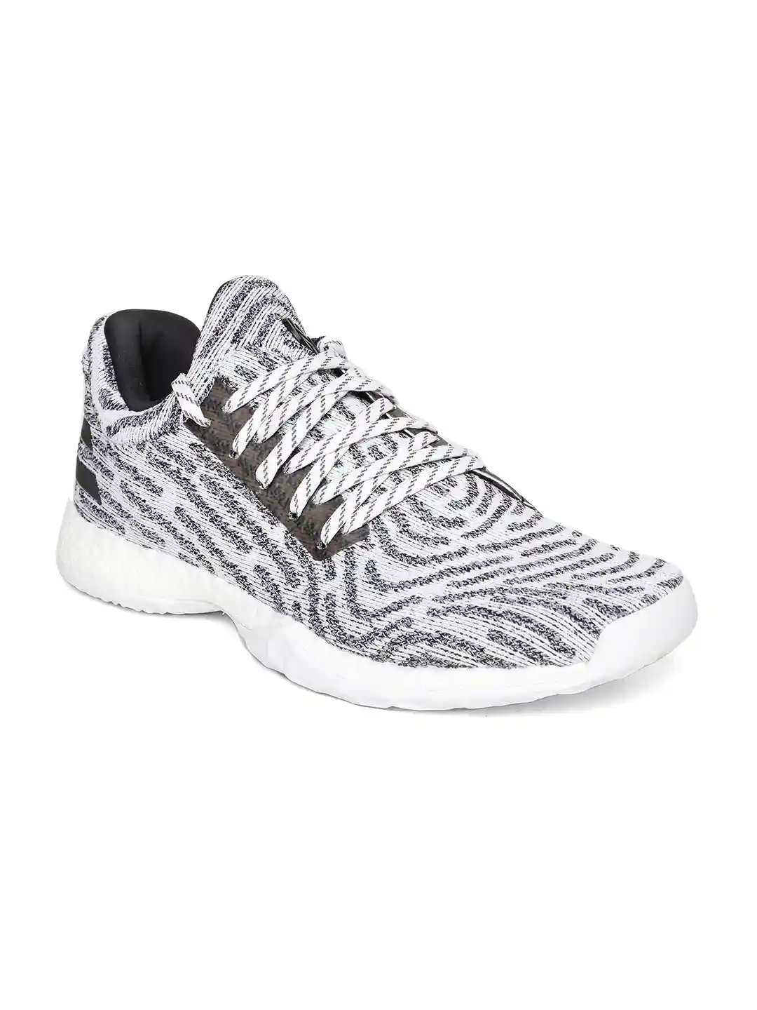 Buy ADIDAS Men White Black Harden LS Prime Knit