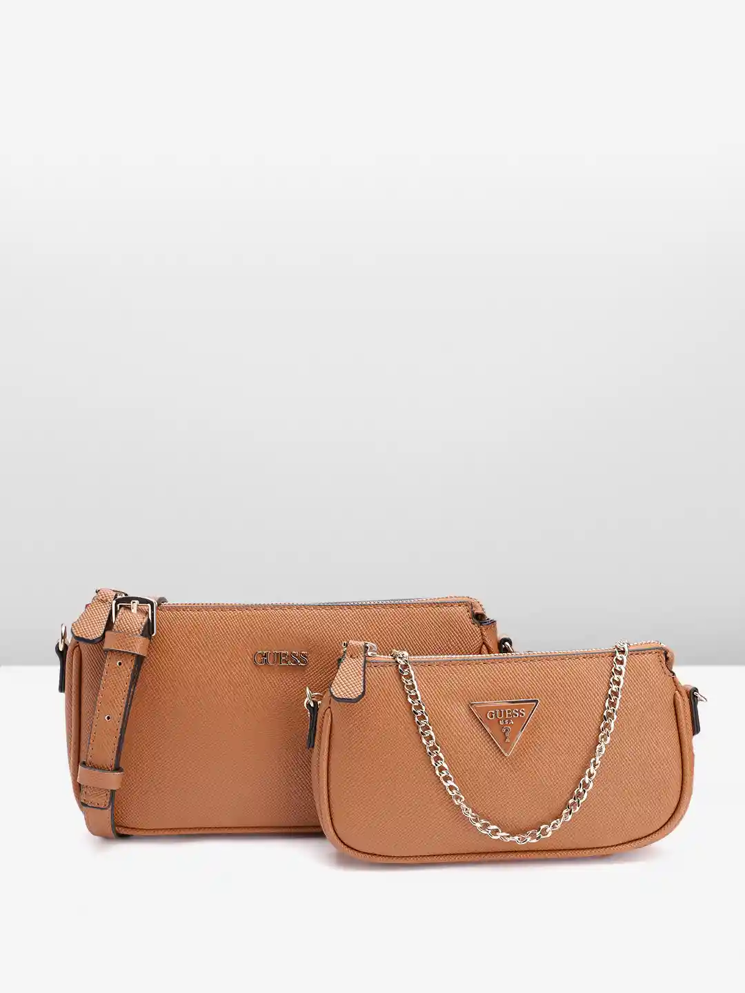 Buy GUESS Structured Sling Bag Handbags for Women 24100908 Myntra - Main Image