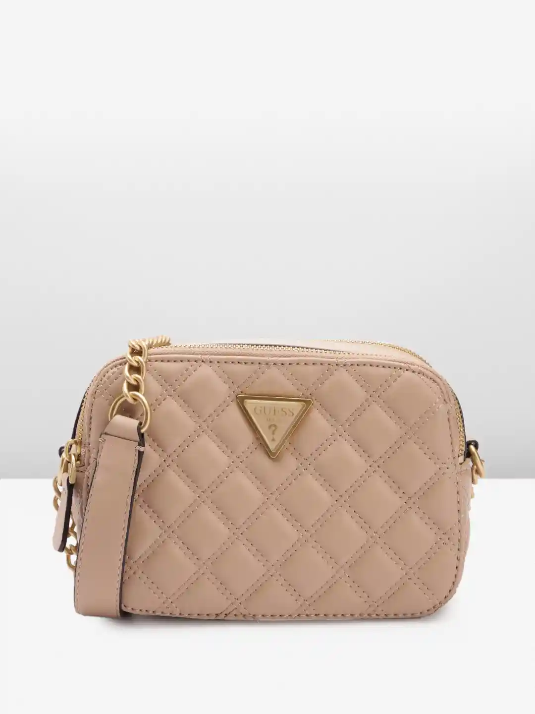 GUESS Women Textured Structured Sling Bag with Quilted Detail