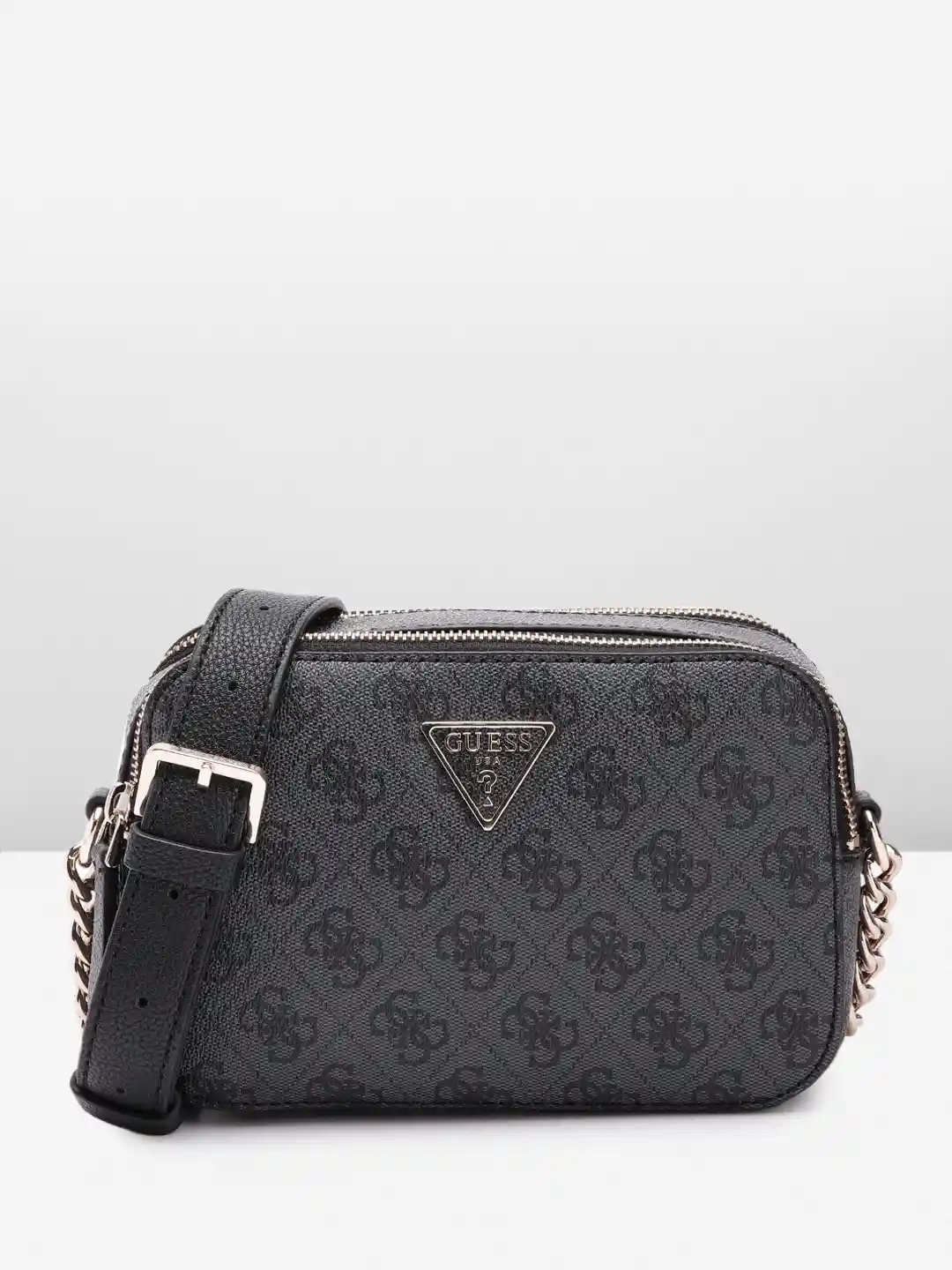 Buy GUESS Women Brand Logo Printed Structured Sling Bag Handbags