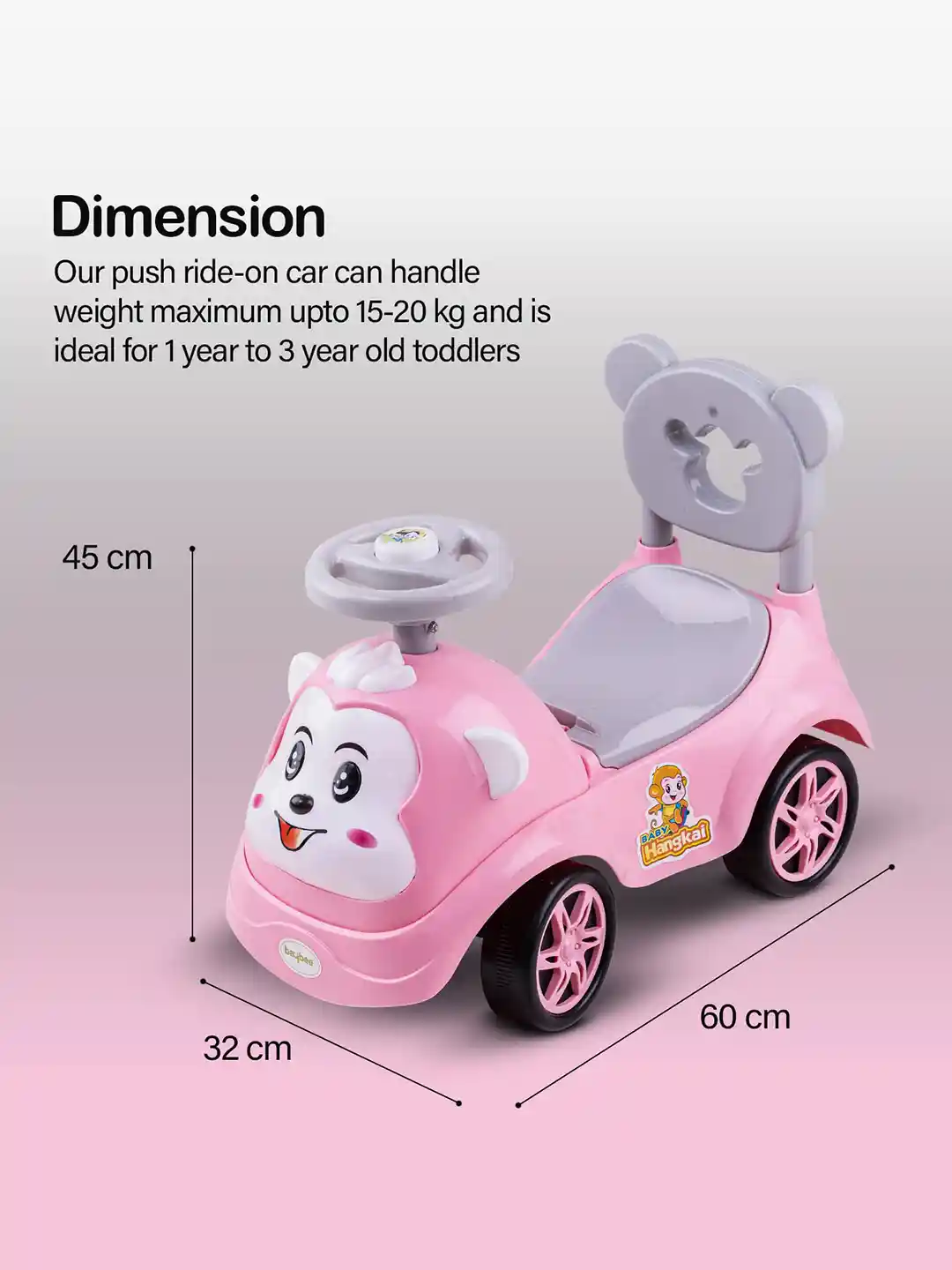 Buy BAYBEE Kids Monkey Car Ride On Vehicles for Unisex Kids
