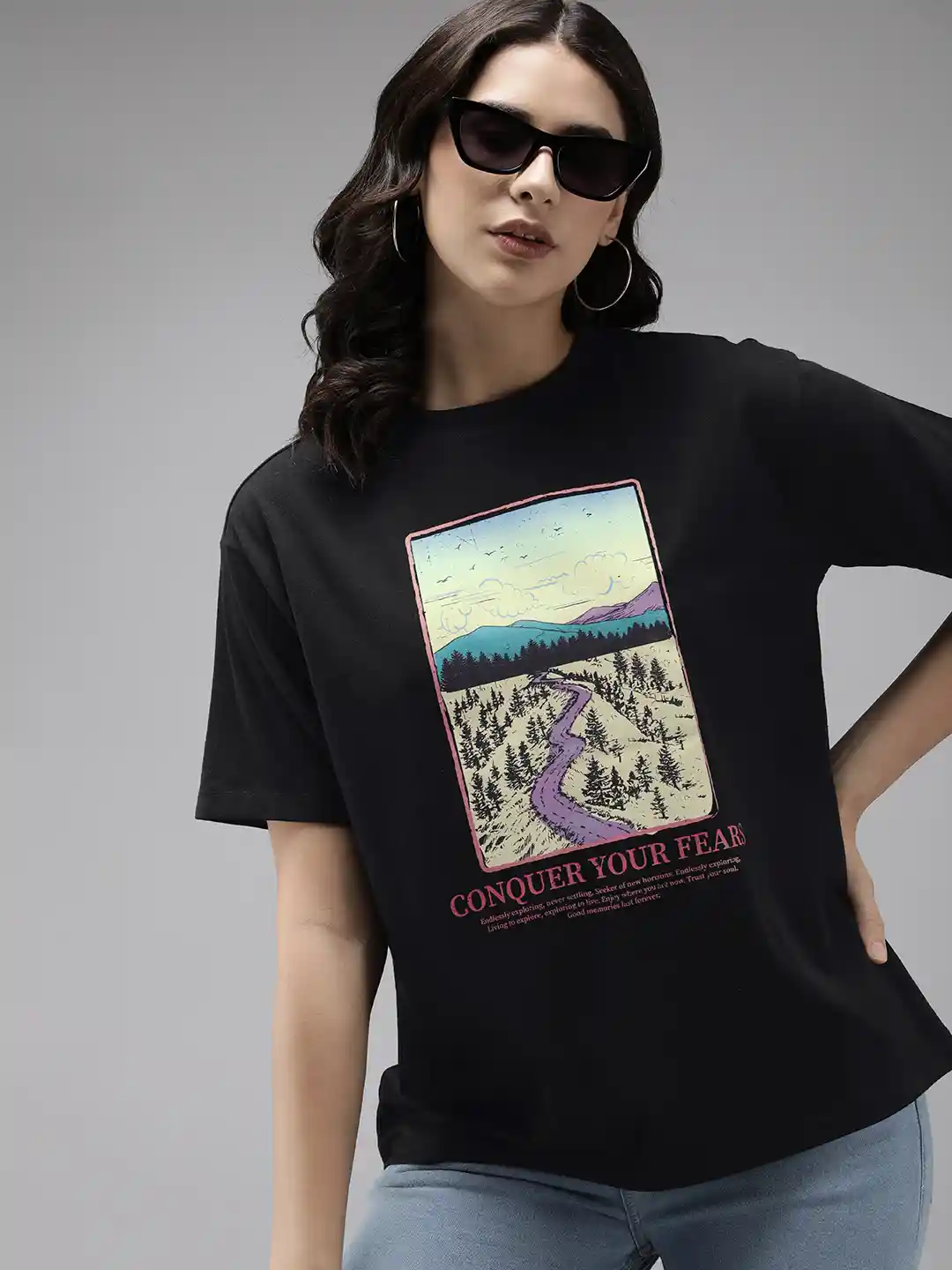 Roadster Women Graphic Printed Bio Finish T-shirt