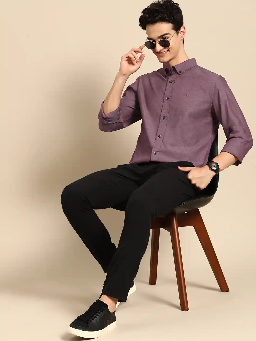 Buy United Colors of Benetton Pure Cotton Slim Fit Oxford Shirt