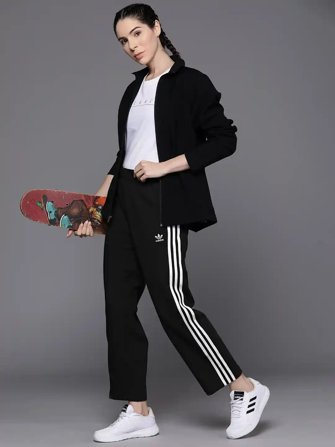 Buy ADIDAS Originals Women Open Hem Relaxed Fit Pure Cotton Track