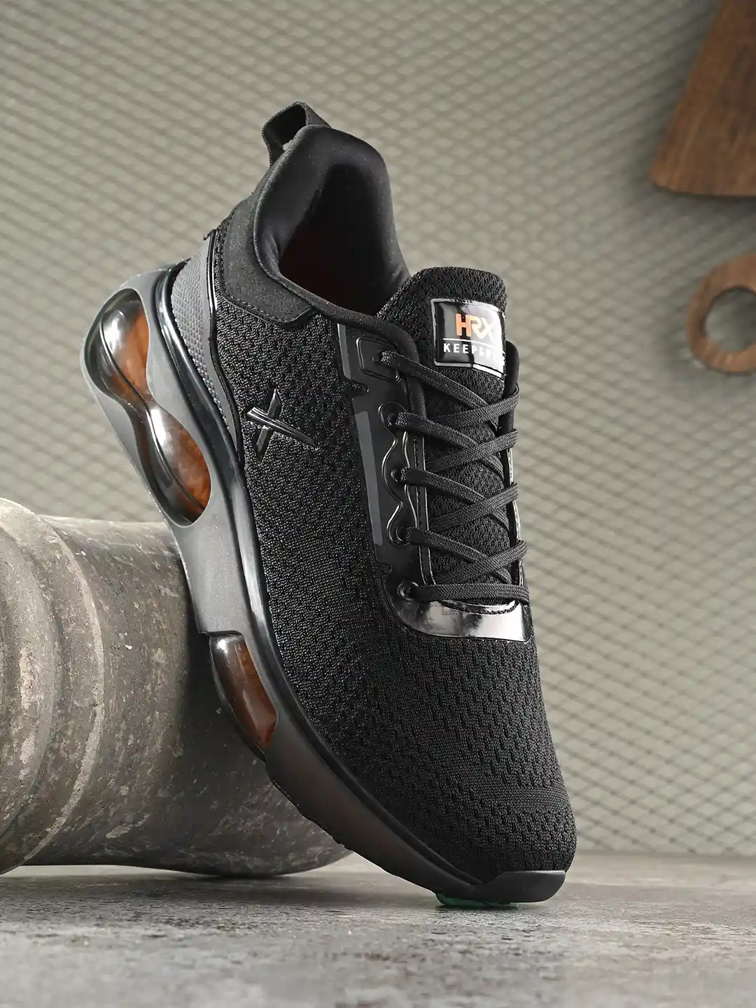 Buy HRX by Hrithik Roshan Men Black Lace-Up Walking Shoes Sports