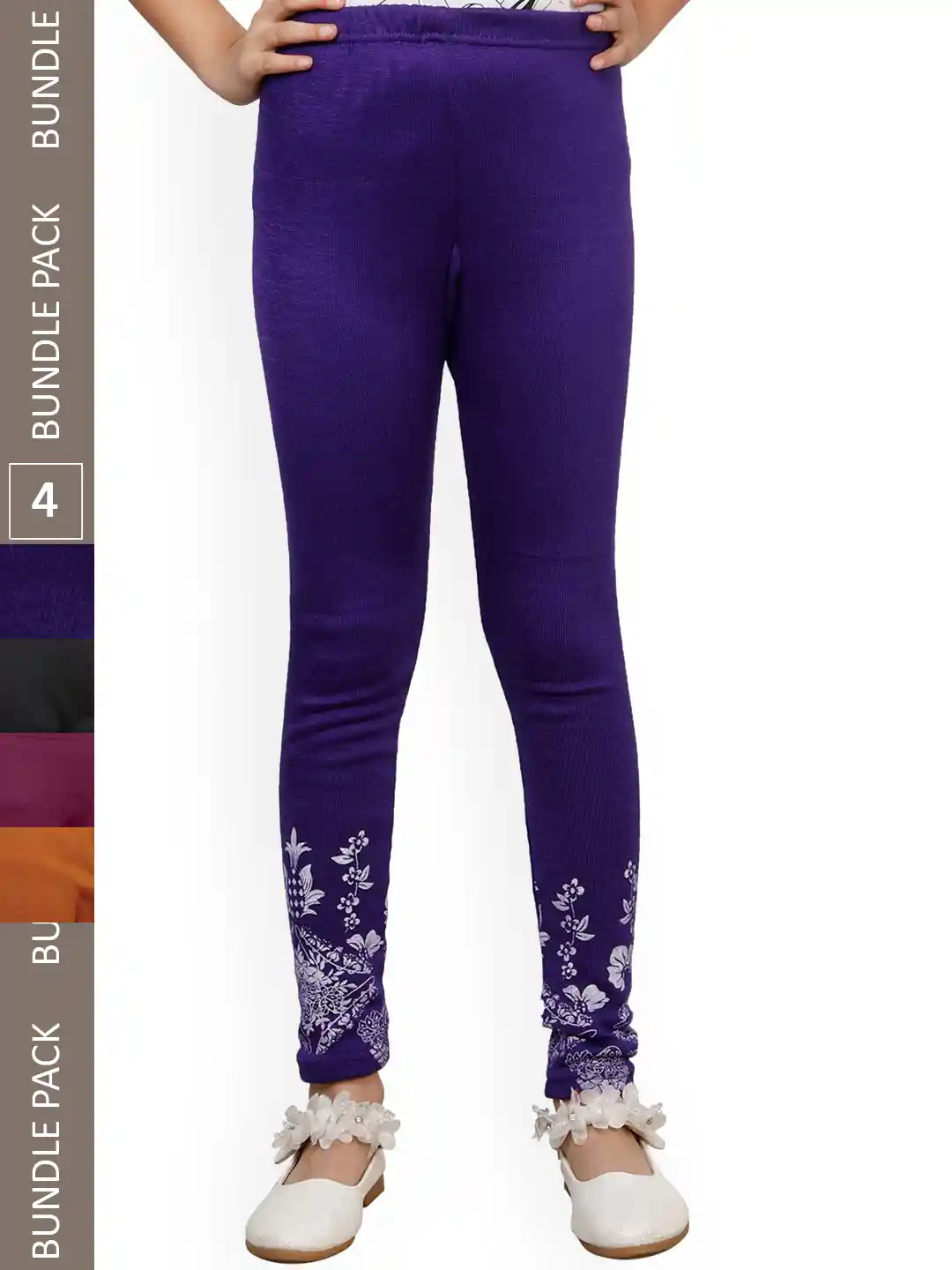 Buy IndiWeaves Girls Pack of Printed Ankle-Length Wool Leggings