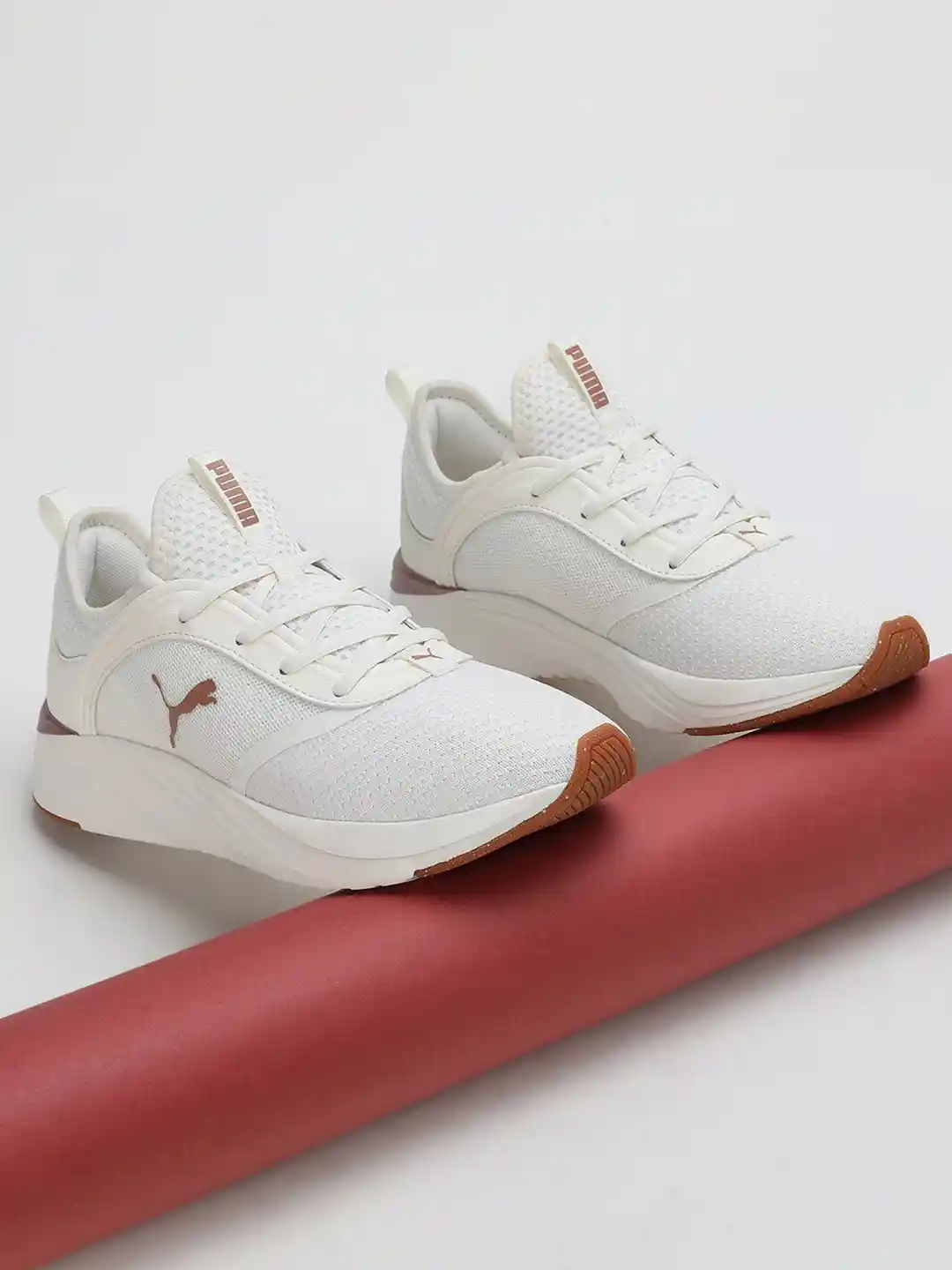 Running Shoes Puma White And Rose Gold Trainers PUMA Softride Ruby