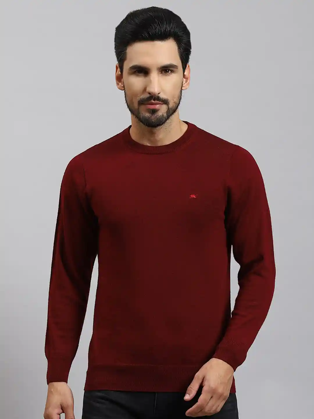 Buy Monte Carlo Round Neck Full Sleeve Woollen Pullover Sweater