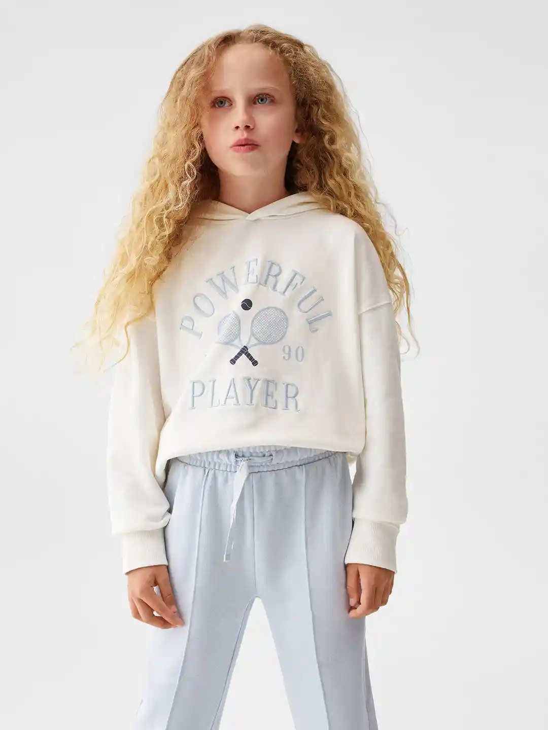 Buy Mango Kids Girls Pure Cotton Mid-Rise Regular Trousers