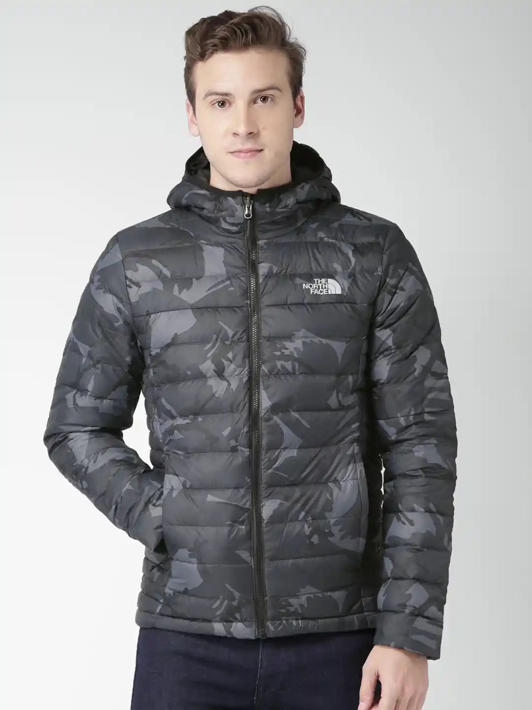 Buy The North Face Men Grey Camouflage Printed Hooded MAR II HODE