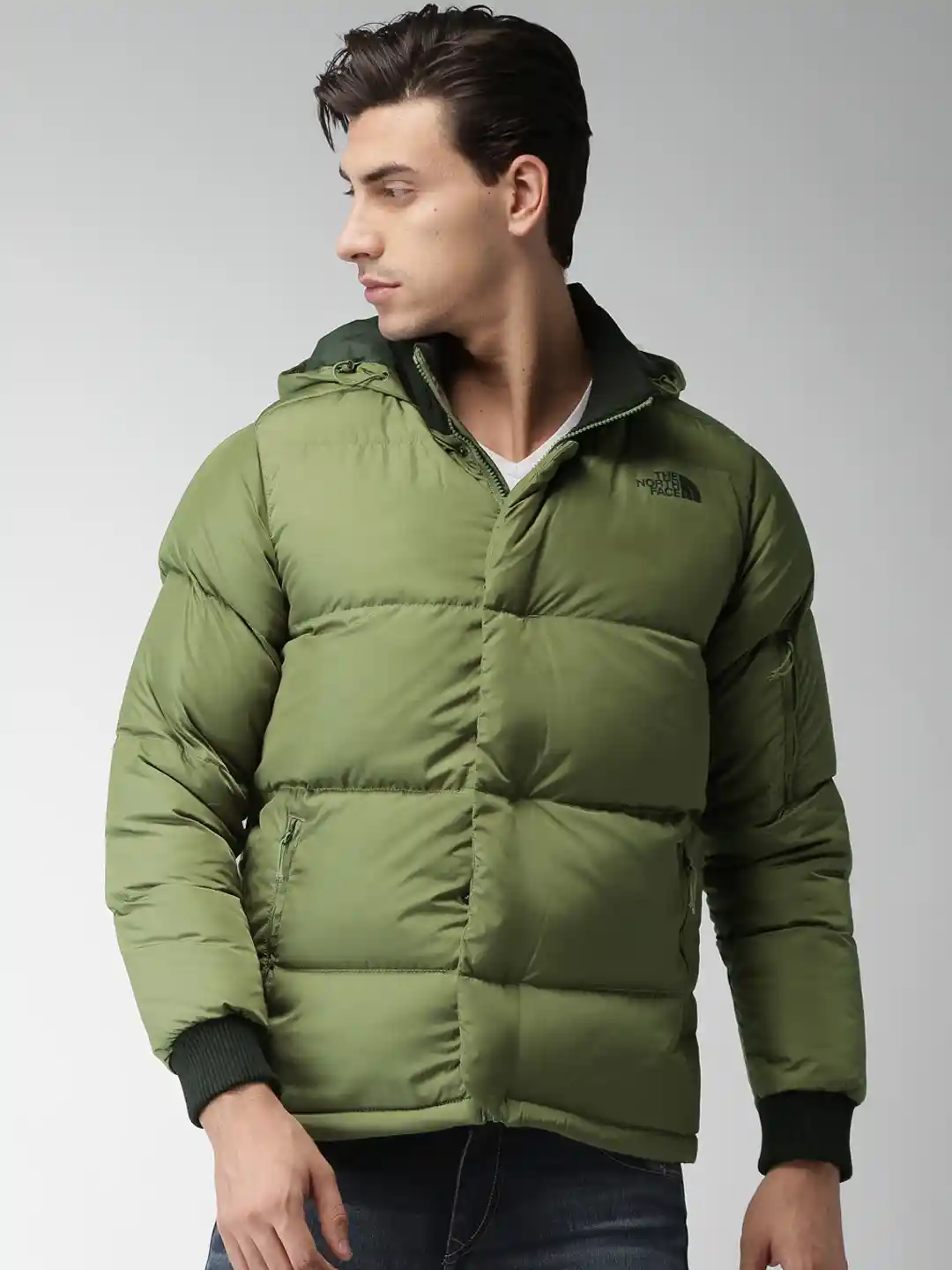 Puffer Coats North Face Jacket Long Mens The North Face Men Olive