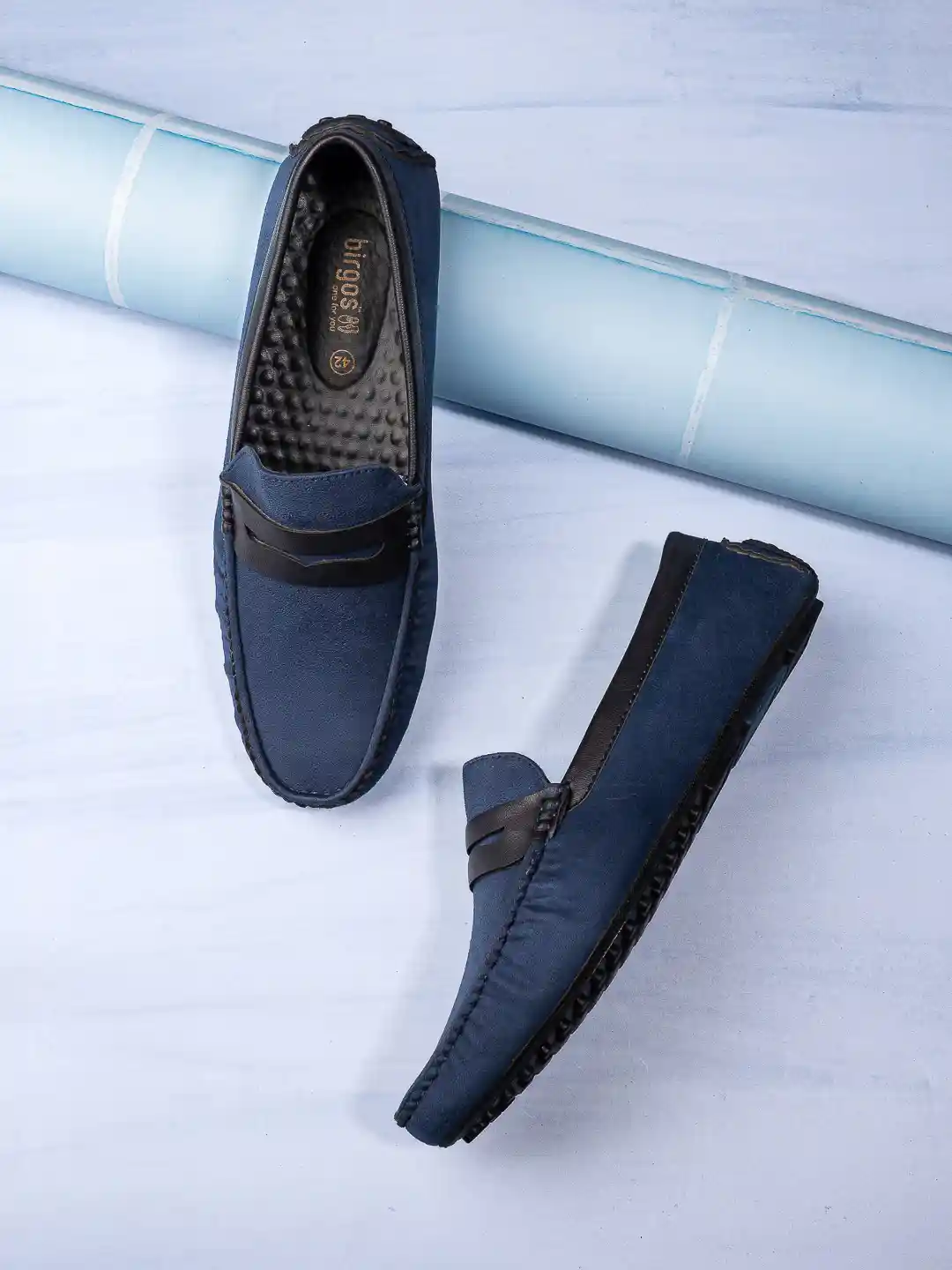 Buy birgos Men Suede Slip-On Driving Shoes Casual Shoes for Men