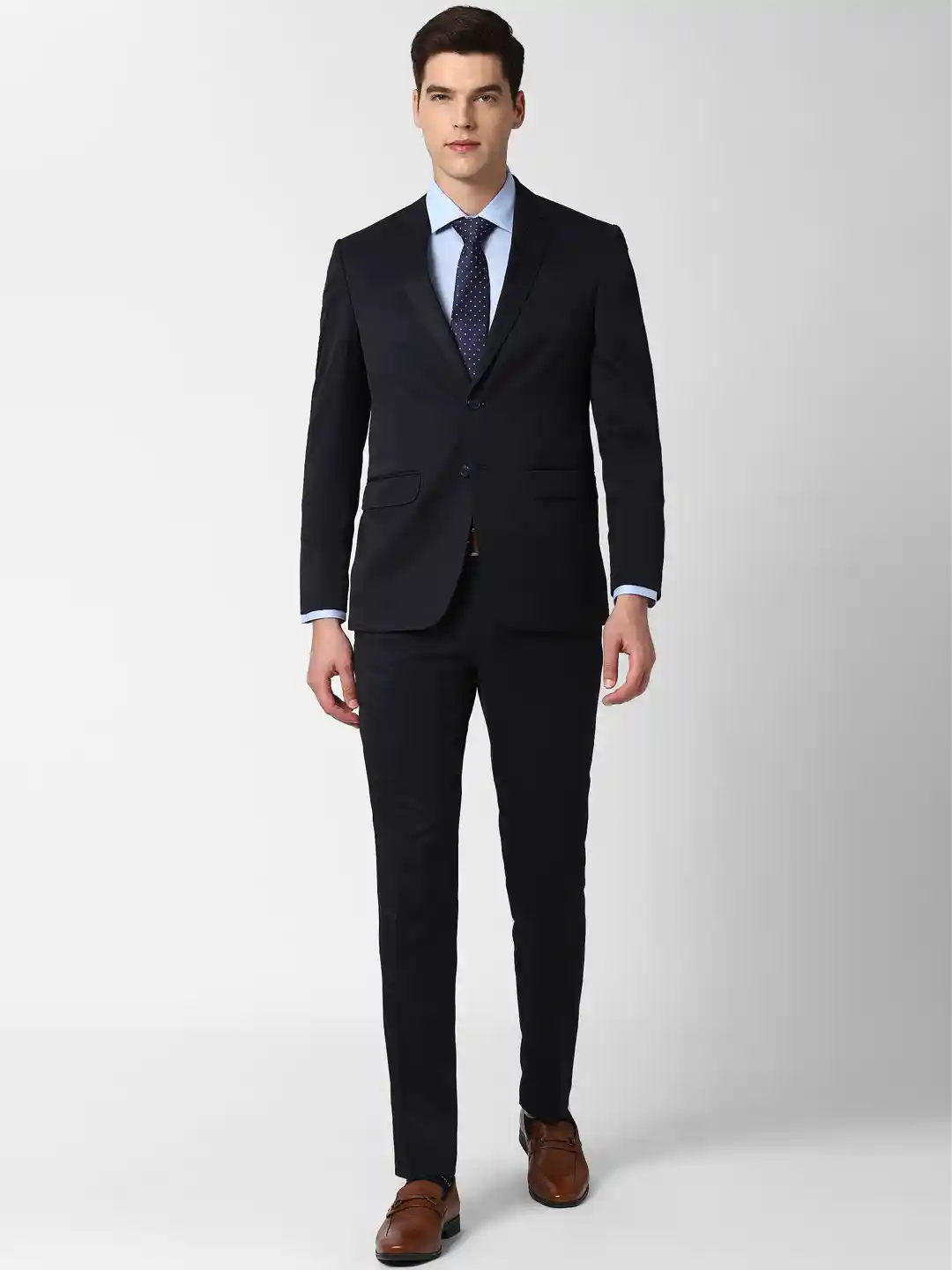 Buy Peter England Black Neo Slim Fit Single Breasted Formal Suit