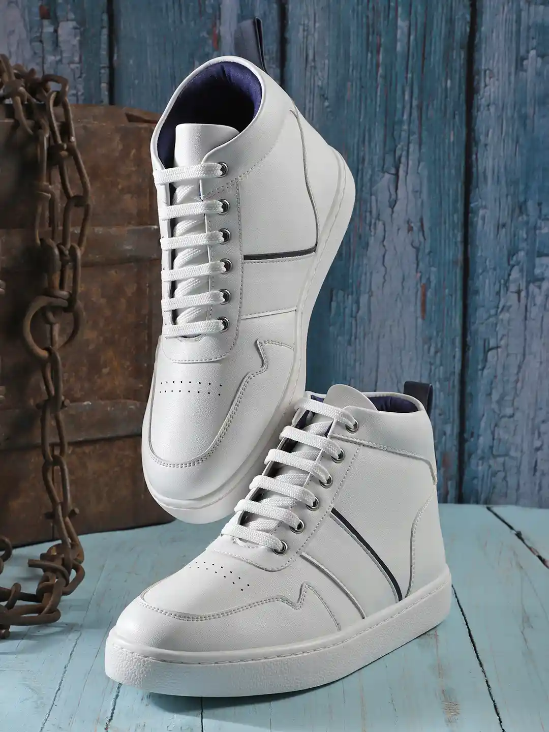 Fuego Silver High Tops Mens Fuego High-top All Black – Ritmo Dance - Main Image