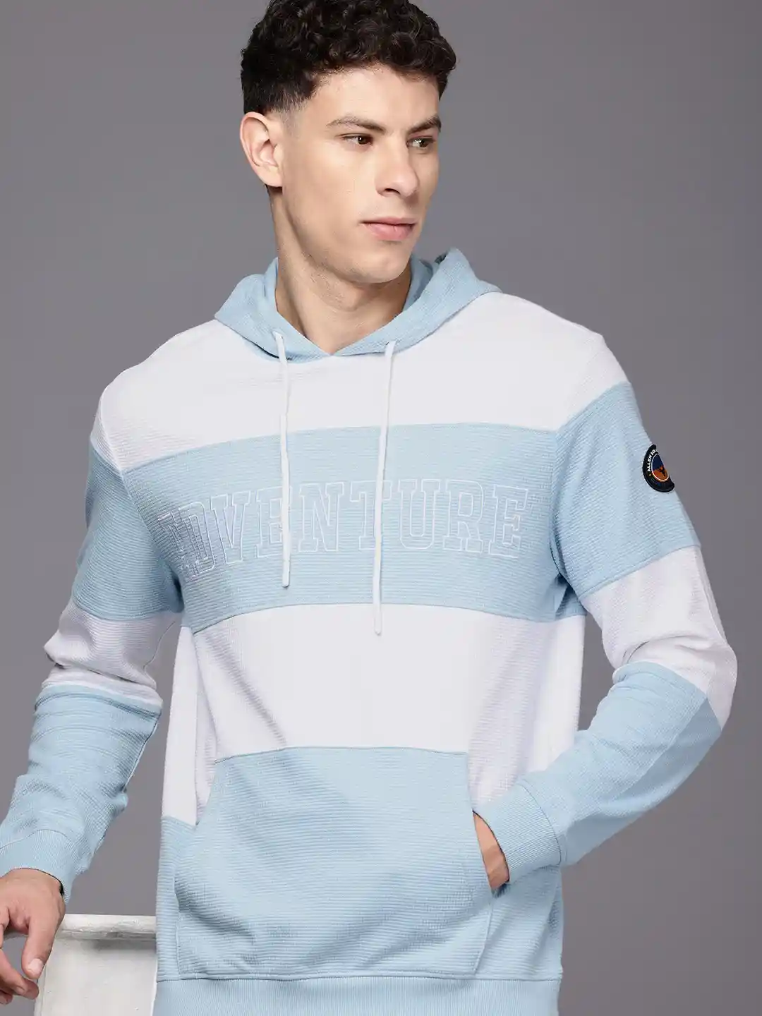 Buy Allen Solly Sport Colourblocked Hooded Sweatshirt
