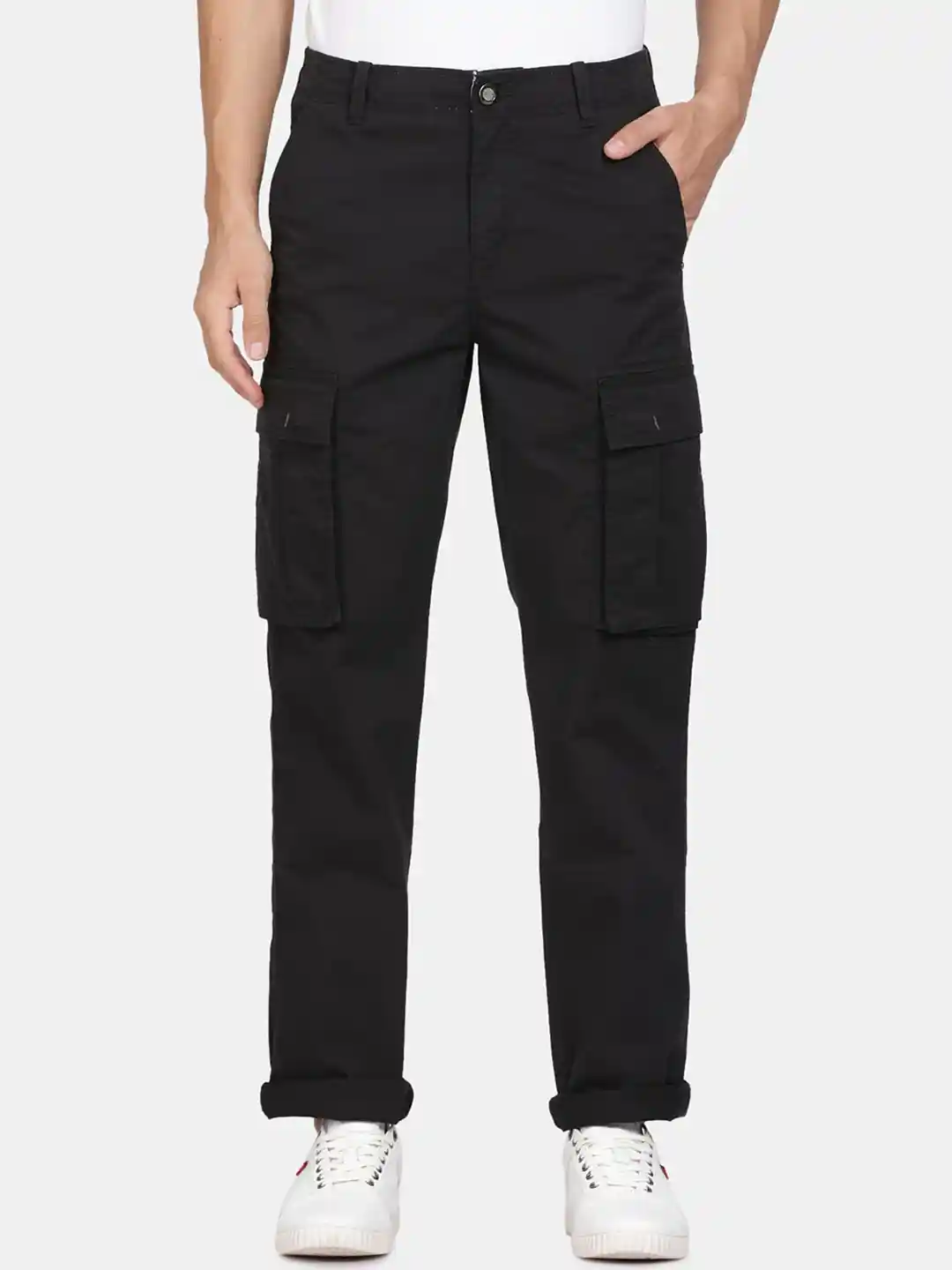 Buy t-base Men Mid-Rise Cargos Trousers Trousers for Men