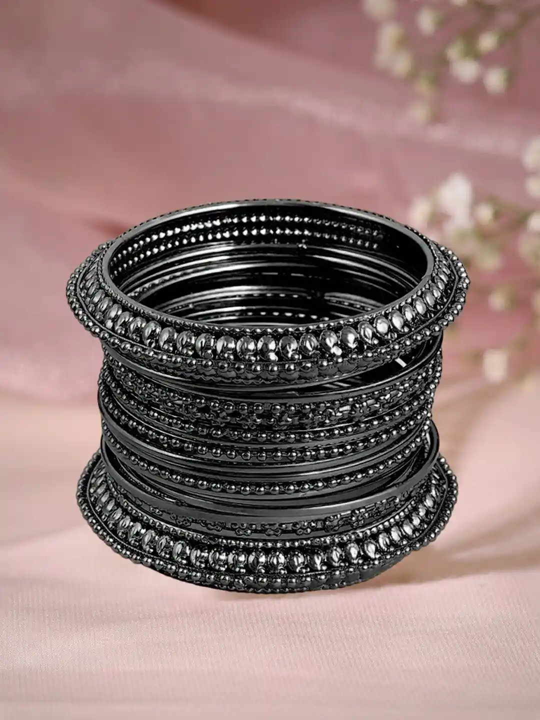 Buy OOMPH Set Of 16 Oxidised Bangles - Bangle for Women 24263534