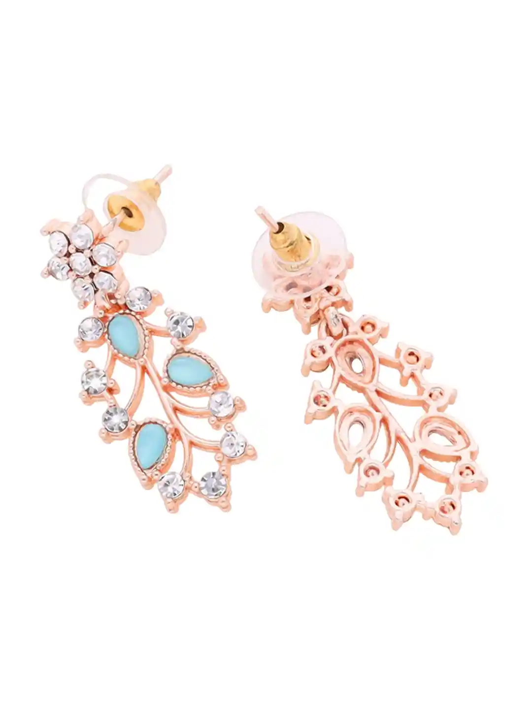 Buy Brado Jewellery Rose Gold-Plated AD-Studded Necklace