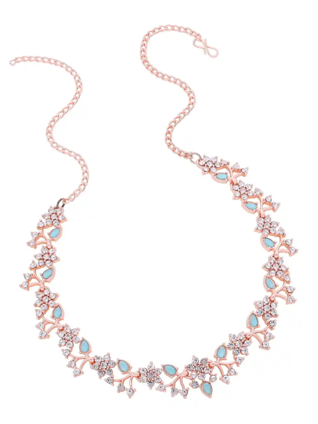 Buy Brado Jewellery Rose Gold-Plated AD-Studded Necklace