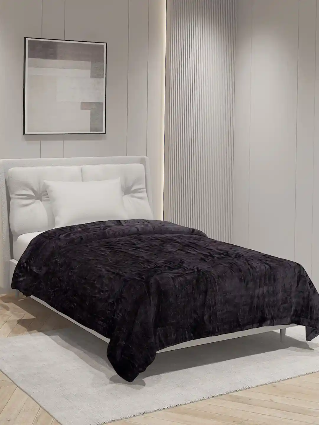 Buy Monte Carlo Black AC Room 233 GSM Single Bed Blanket