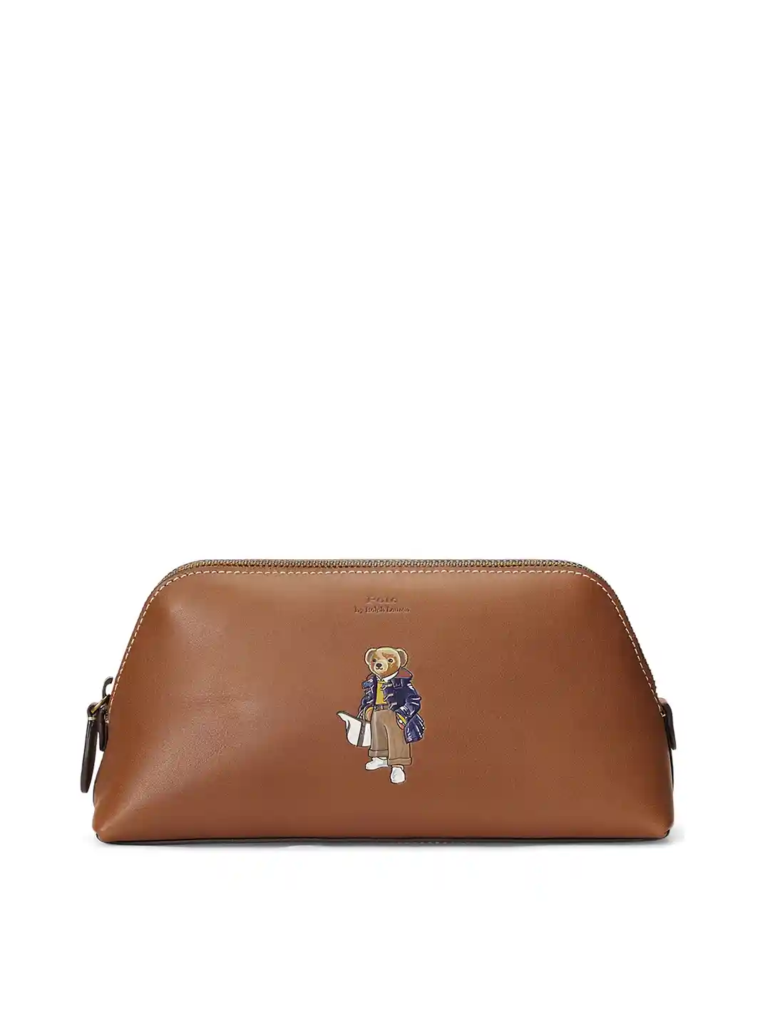 Buy Polo Ralph Lauren Bear Embroidered Leather Cosmetic Case Pouch