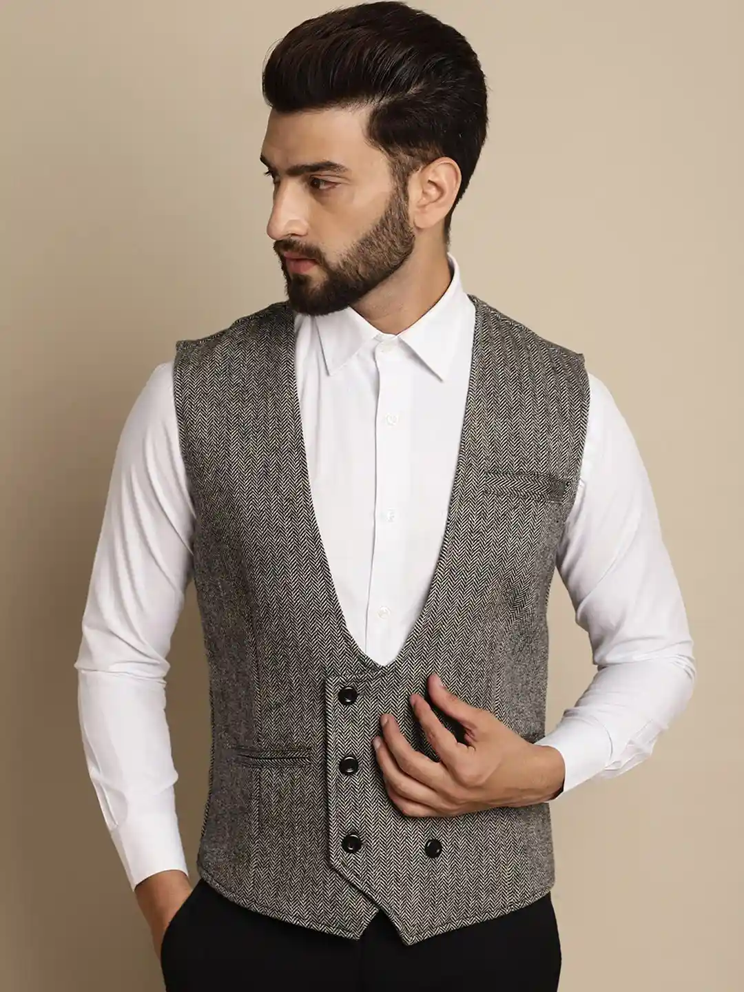Waistcoat Designs Double Breasted Waistcoat For Mens Red Three