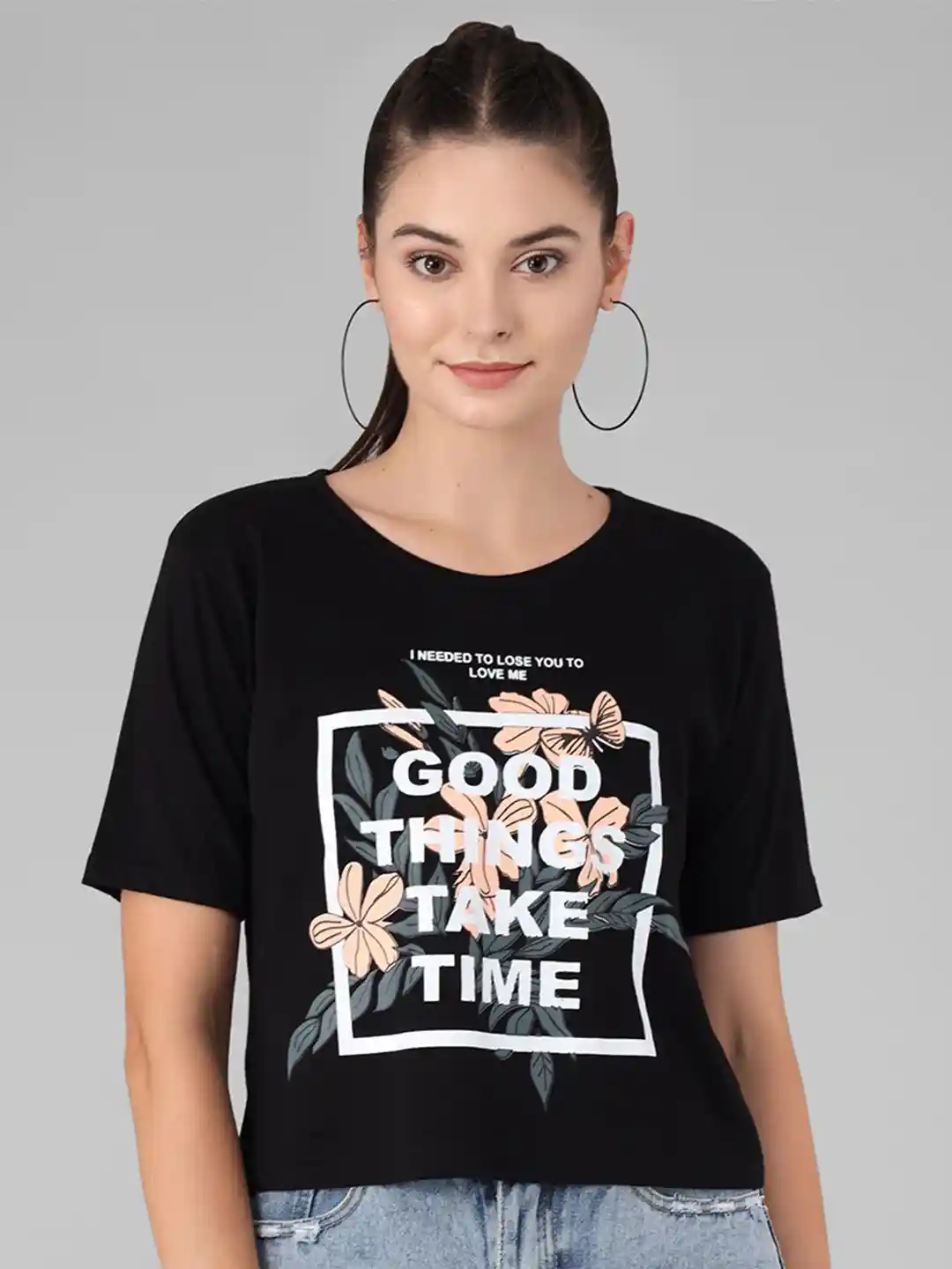 Buy Viral trend Typography Printed Pure Cotton T-shirt Tshirts