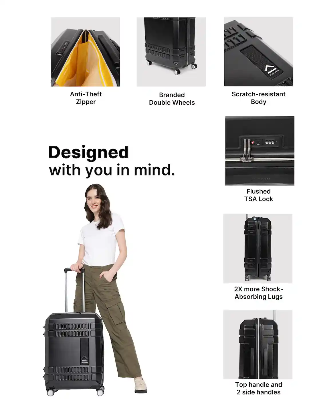 Buy uppercase Hard-Sided Medium Trolley Bag Trolley Bag for