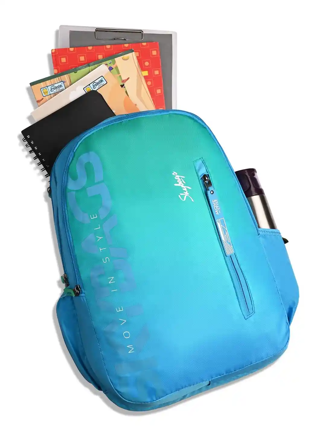 Buy Skybags Blue Unisex Typography Printed Backpack Backpacks