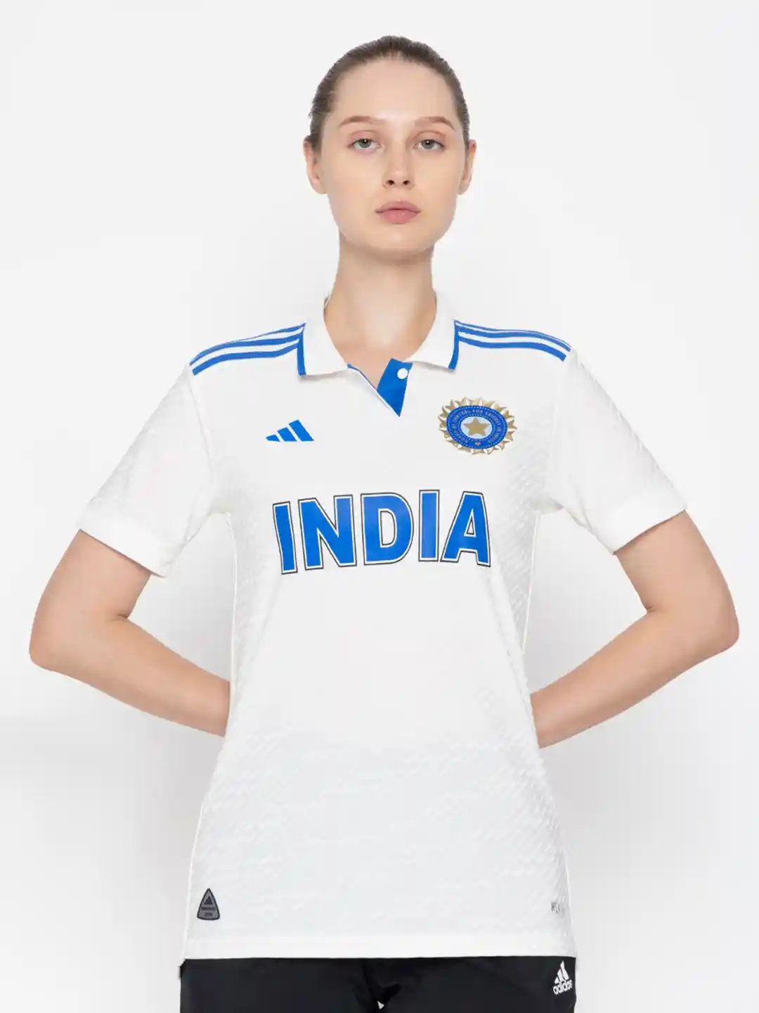 Buy ADIDAS Typography Printed India Test Match Cricket Jersey