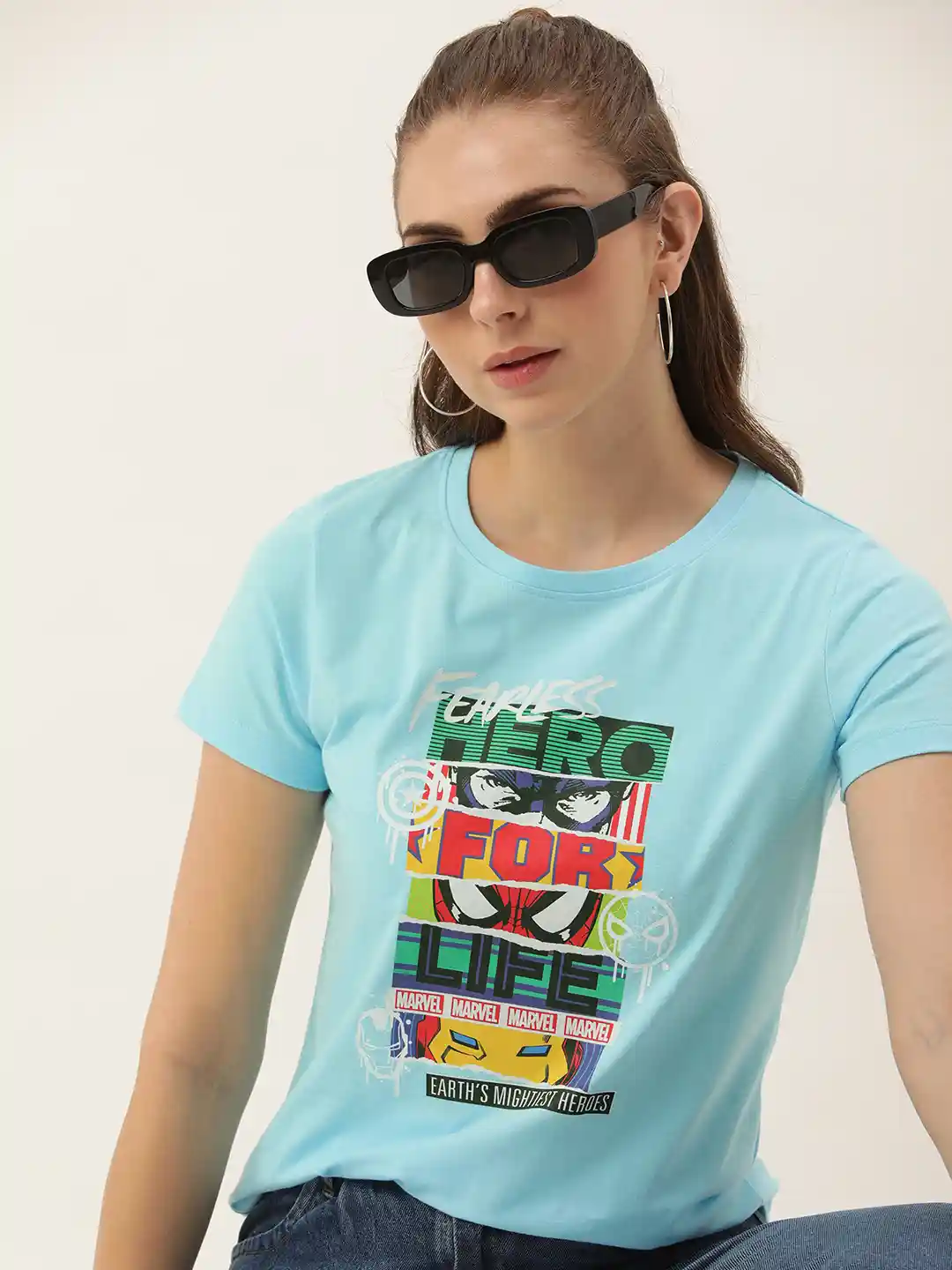 Buy Kook N Keech Marvel Women Avengers Printed Pure Cotton T-shirt