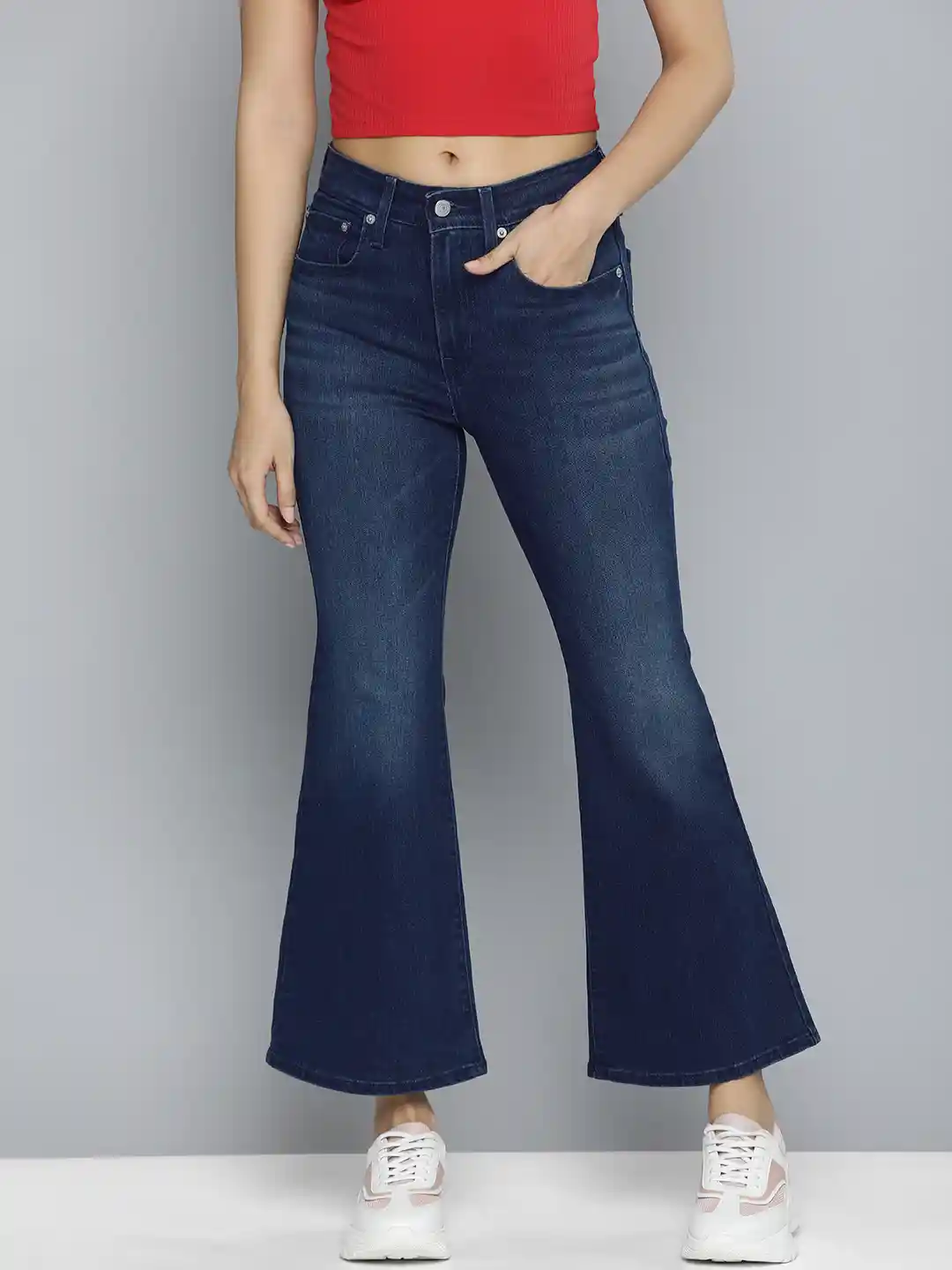 Buy Levis Women 711 Bootcut Skinny Fit High-Rise Light Fade