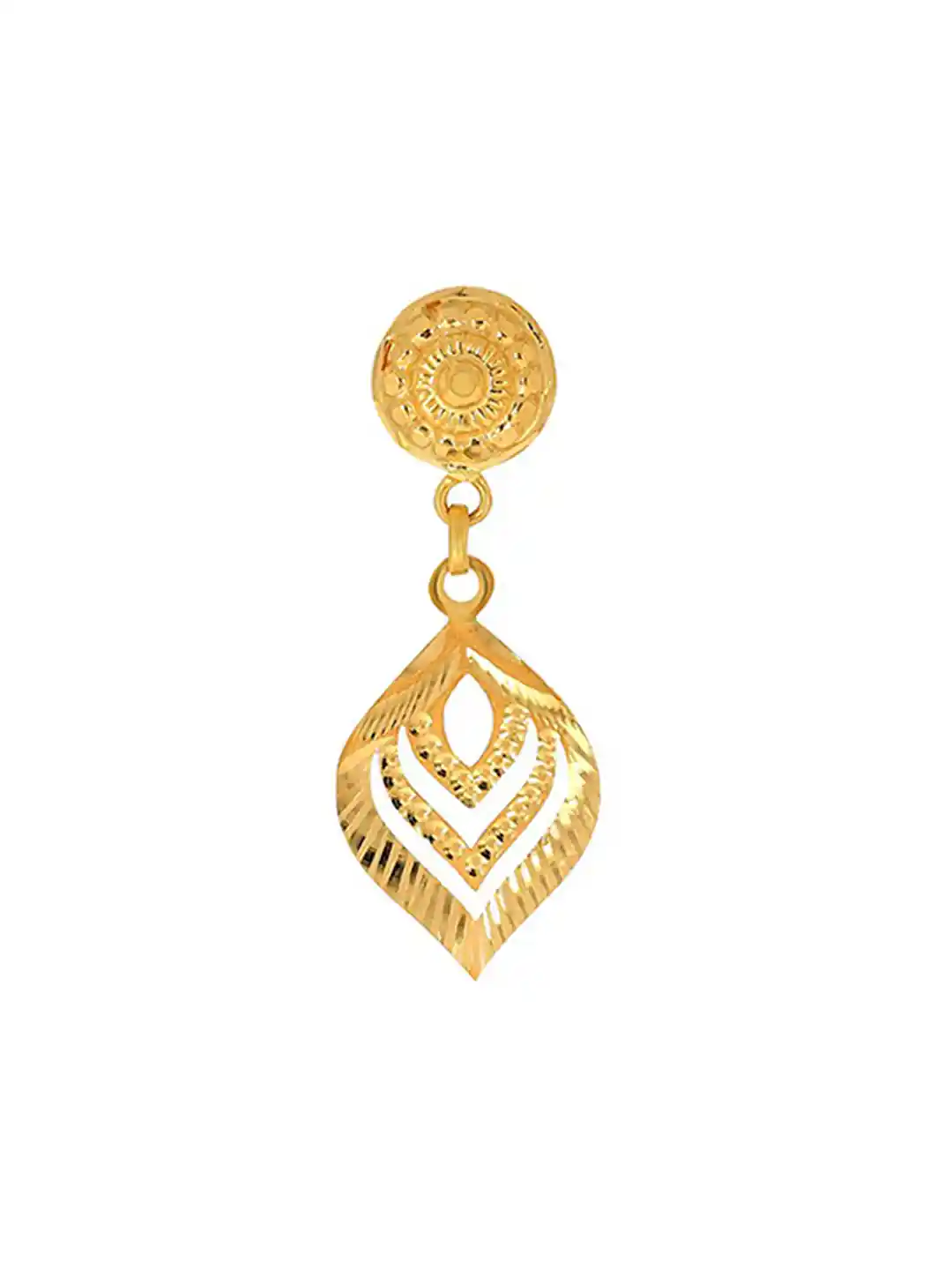 Buy SENCO Peacock Glory 22KT Drop Gold Earrings Earrings Gold