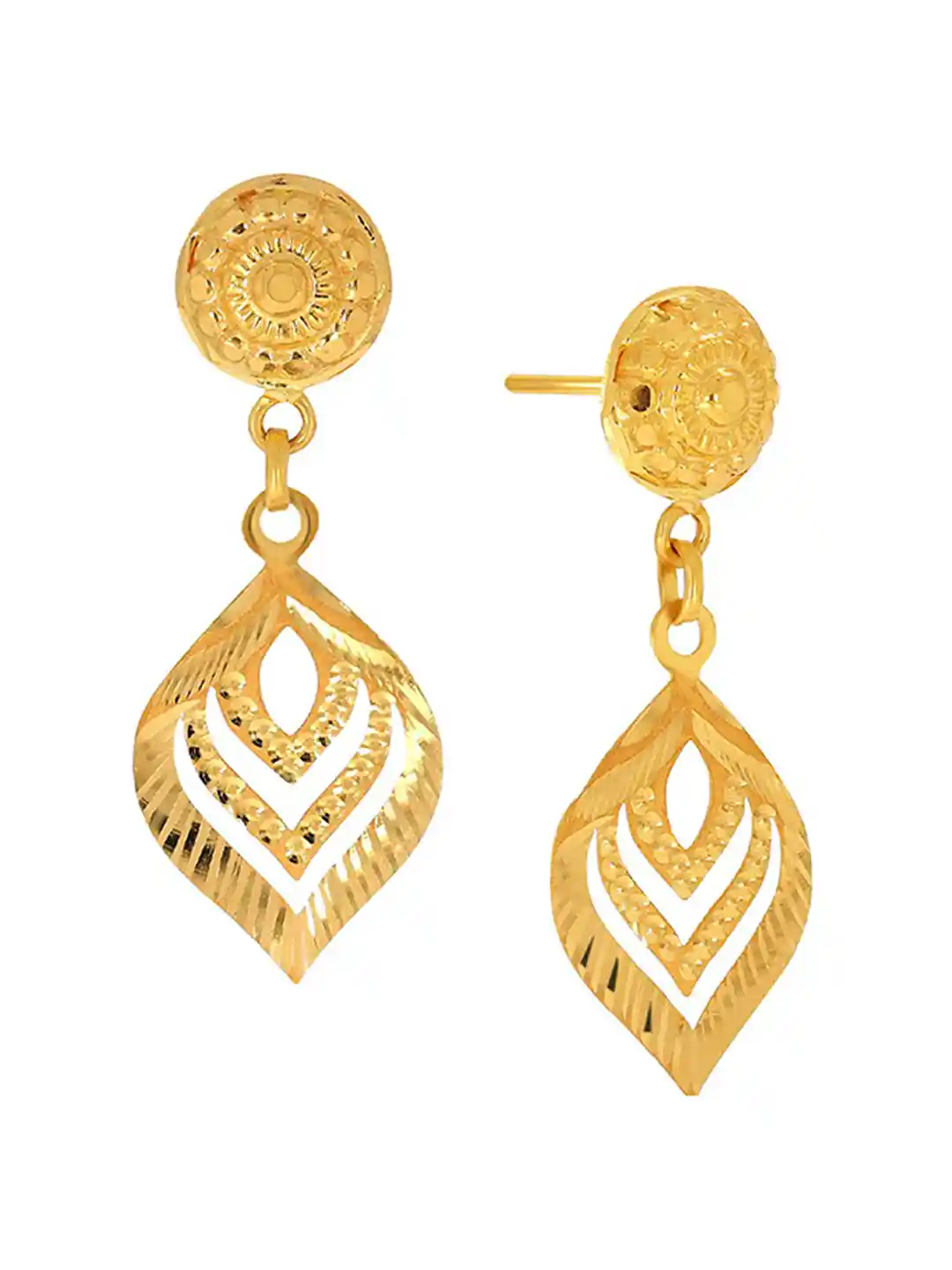 Jhumka Earrings Senco Gold Ear Top Collection 22k Gold Jewellery
