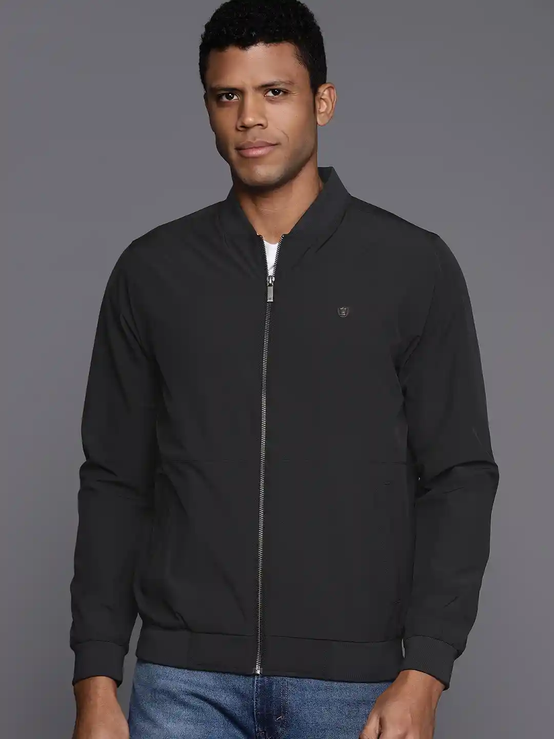 Buy Louis Philippe Solid Bomber Jacket Jackets for Men 24434904