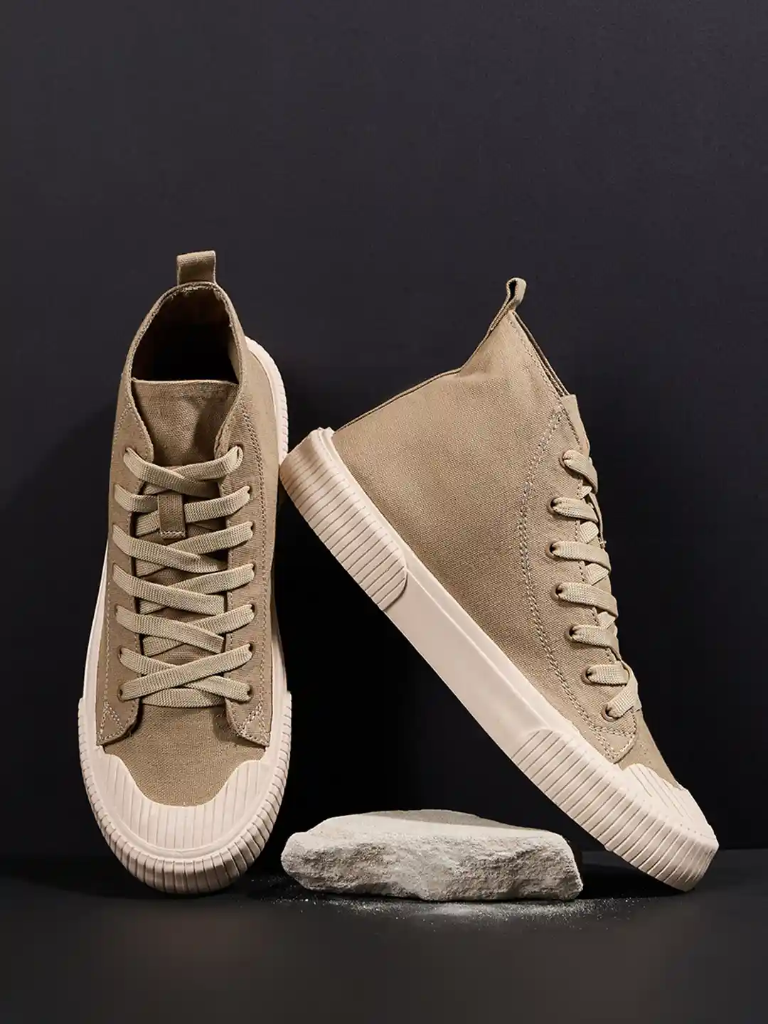 Canvas Shoes Beige High Top Sneakers Converse Chuck Taylor All