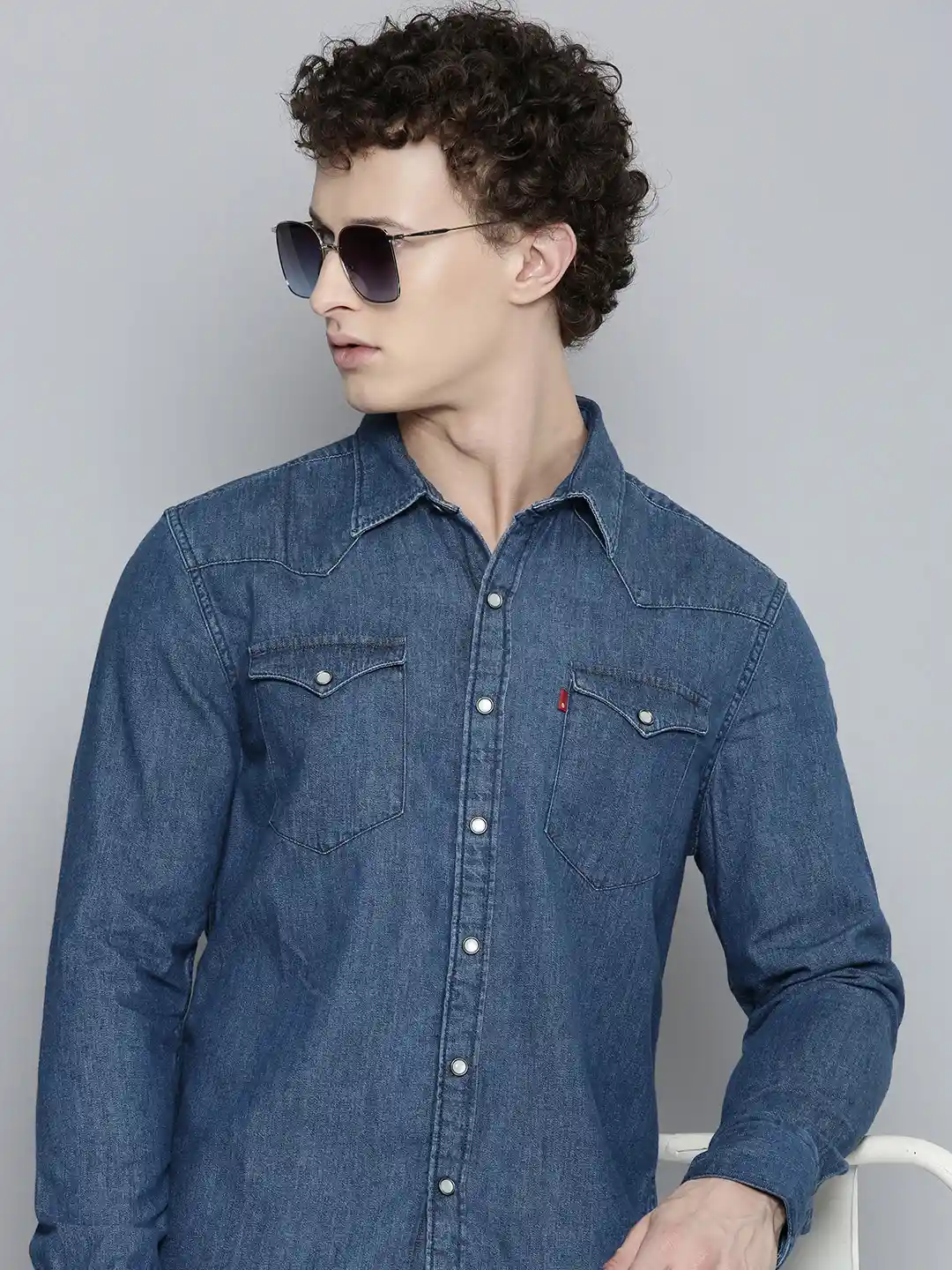 Buy Levis Men Slim Fit Denim Pure Cotton Casual Shirt Shirts for