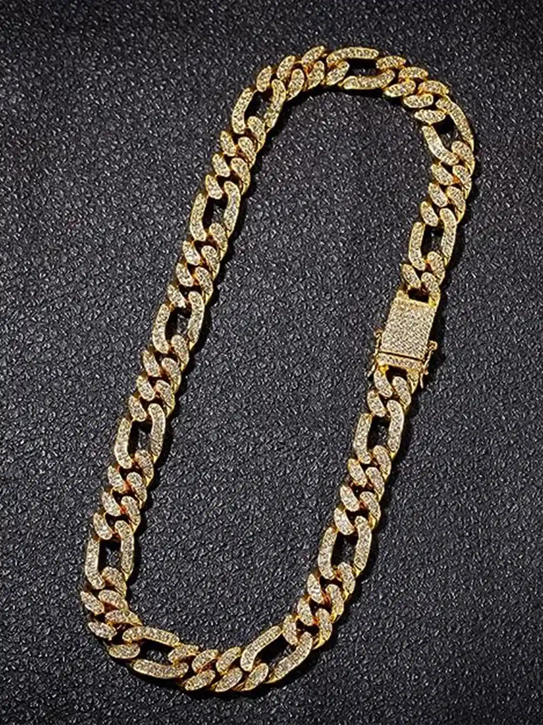 Yellow Gold Plated Gold Cuban Link Chain 24k Buy KRYSTALZ Men Gold
