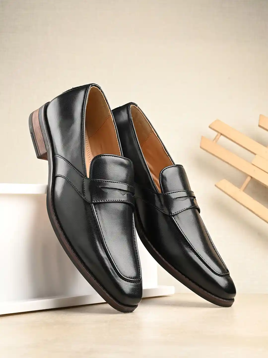 Buy House of Pataudi Men Formal Penny Loafers Formal Shoes for