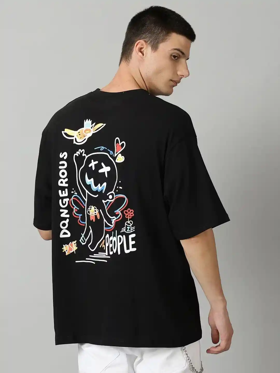 Buy THE HOLLANDER Graphic Printed Drop-Shoulder Sleeves Oversized