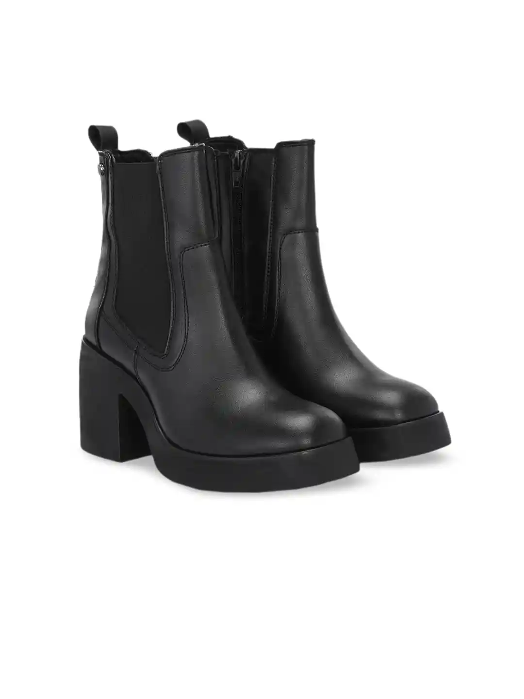 Buy Delize Women Square Toe Mid Top Leather Platform Heel Regular