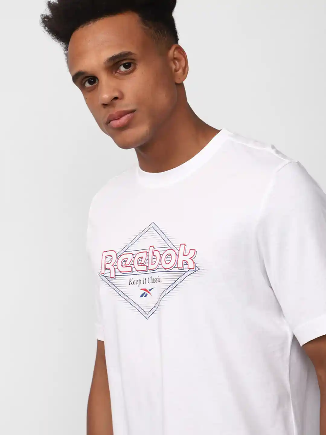 Buy Reebok Gs Keep It Classic Printed Pure Cotton T-Shirt
